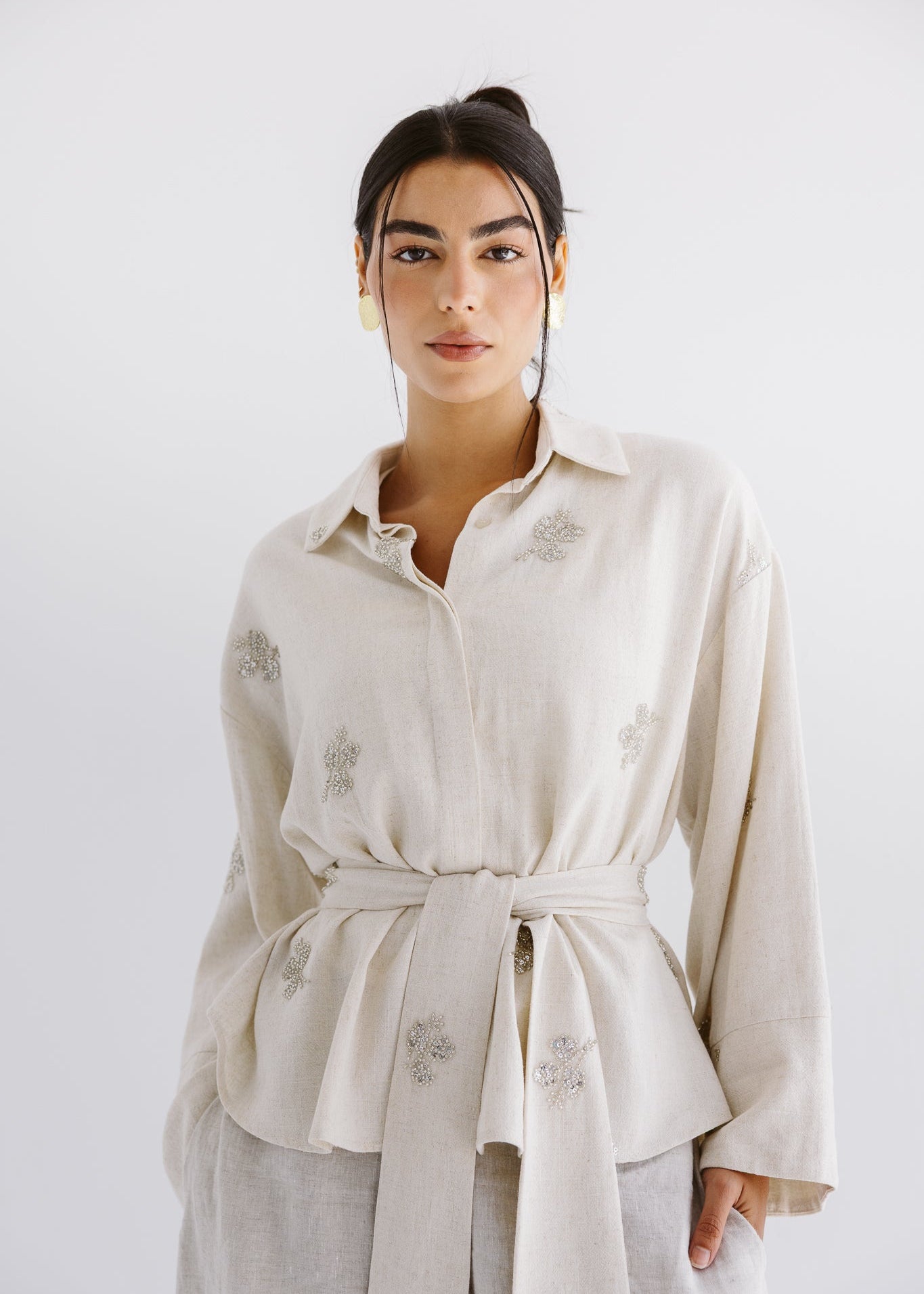 Bloom Blouse Beige - AB ESSENTIALS