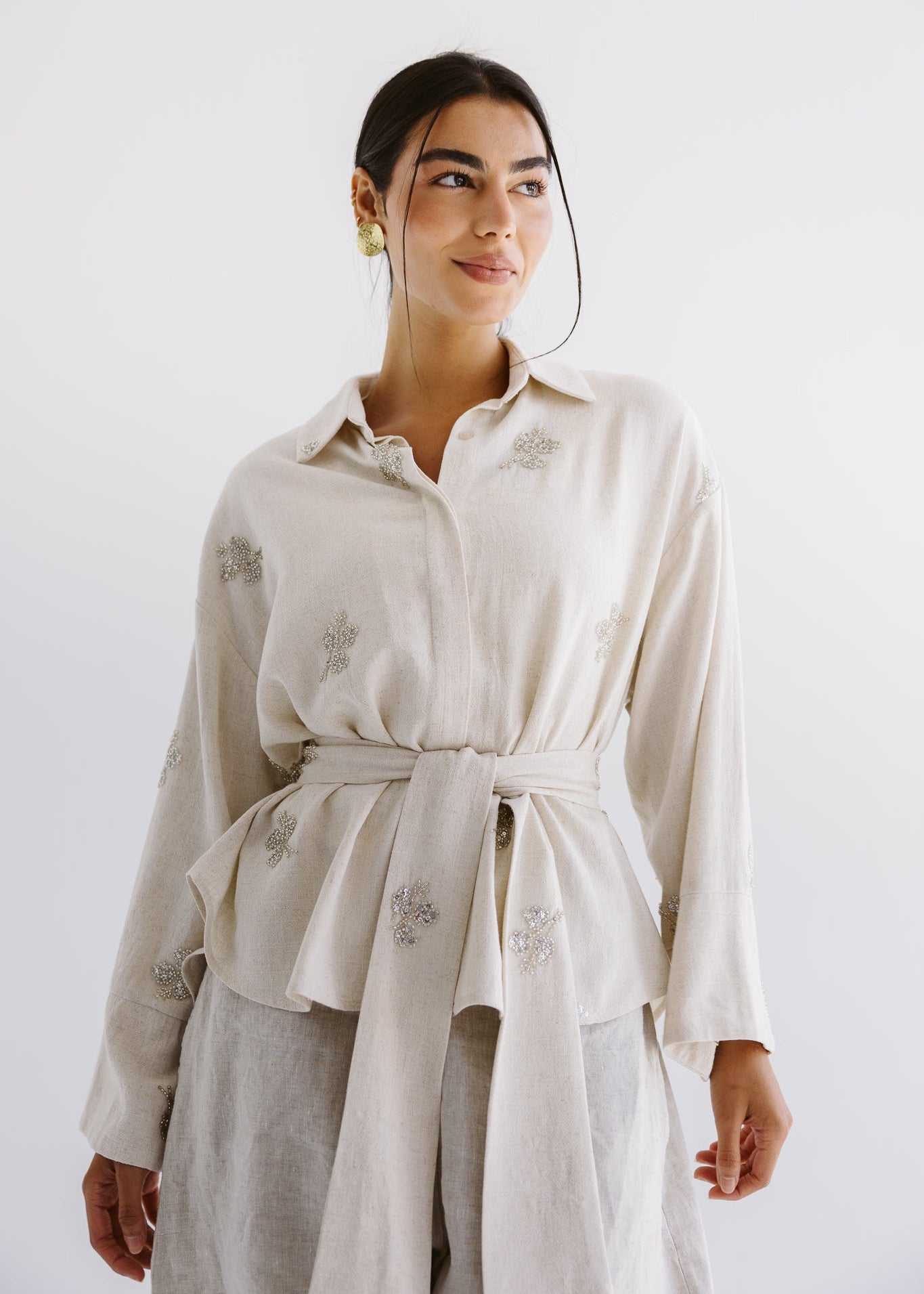 Bloom Blouse Beige - AB ESSENTIALS