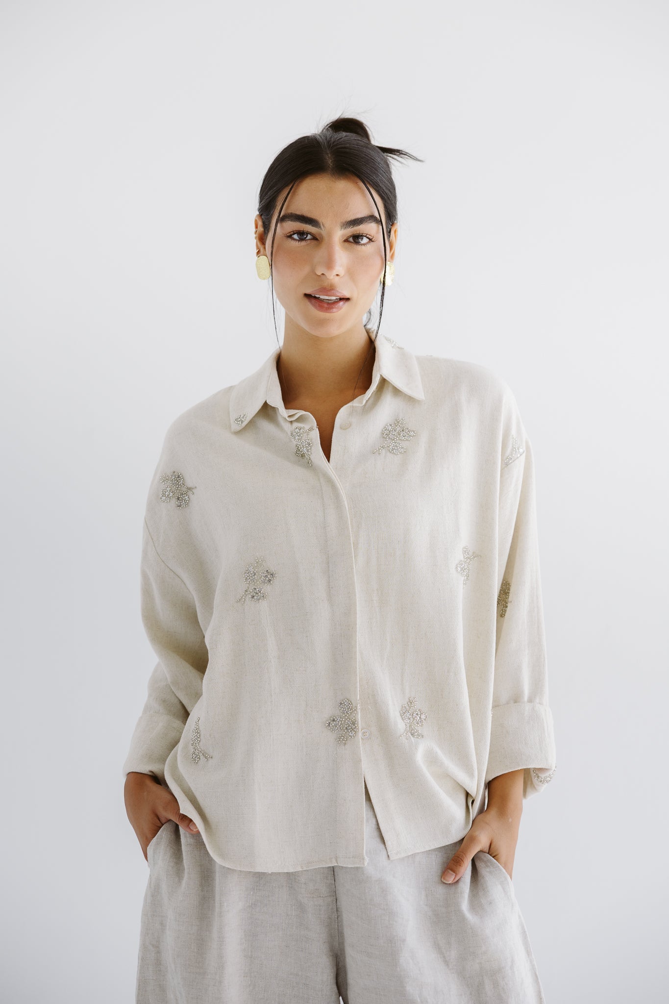 Bloom Blouse Beige - AB ESSENTIALS