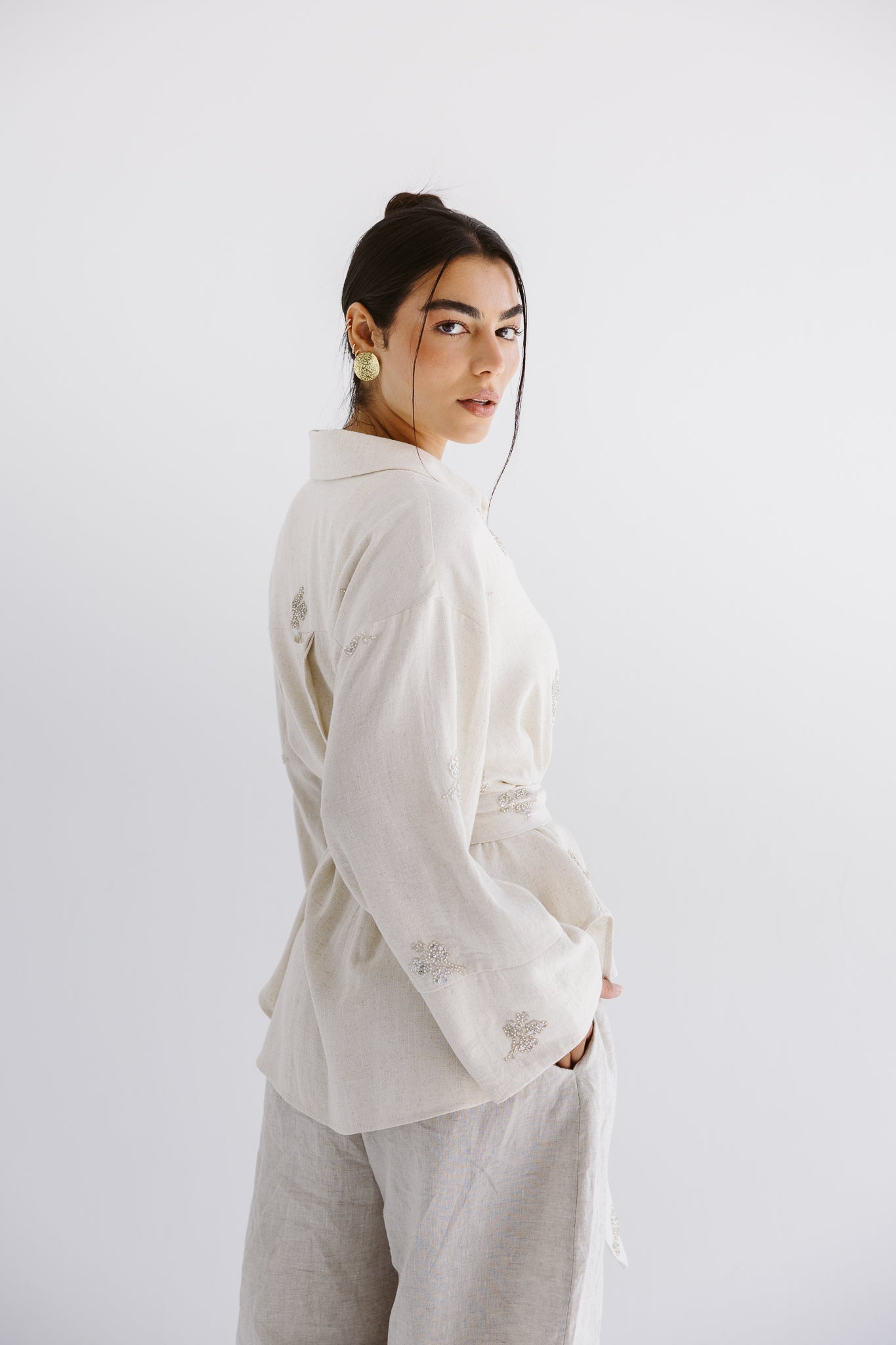 Bloom Blouse Beige - AB ESSENTIALS