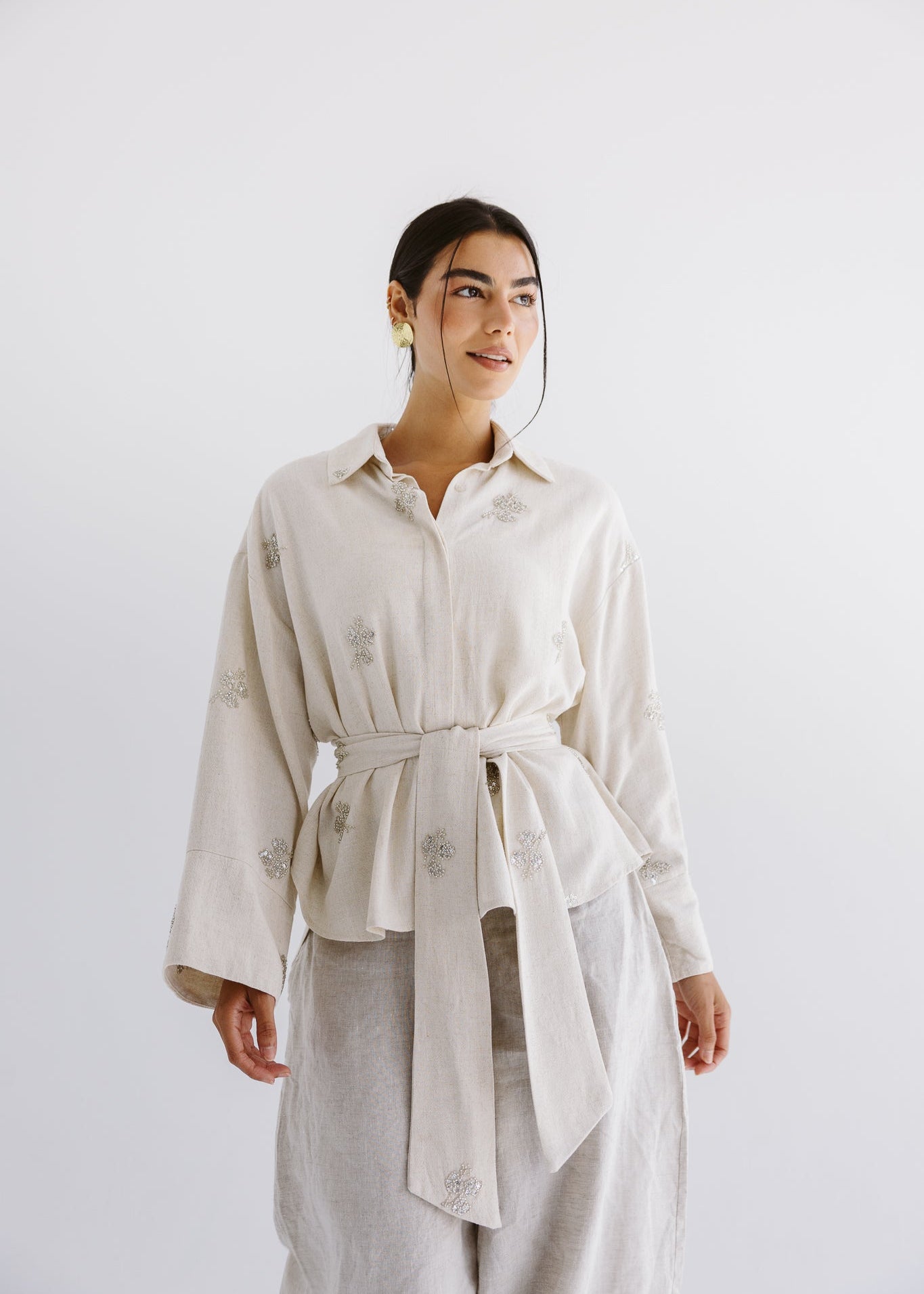 Bloom Blouse Beige - AB ESSENTIALS
