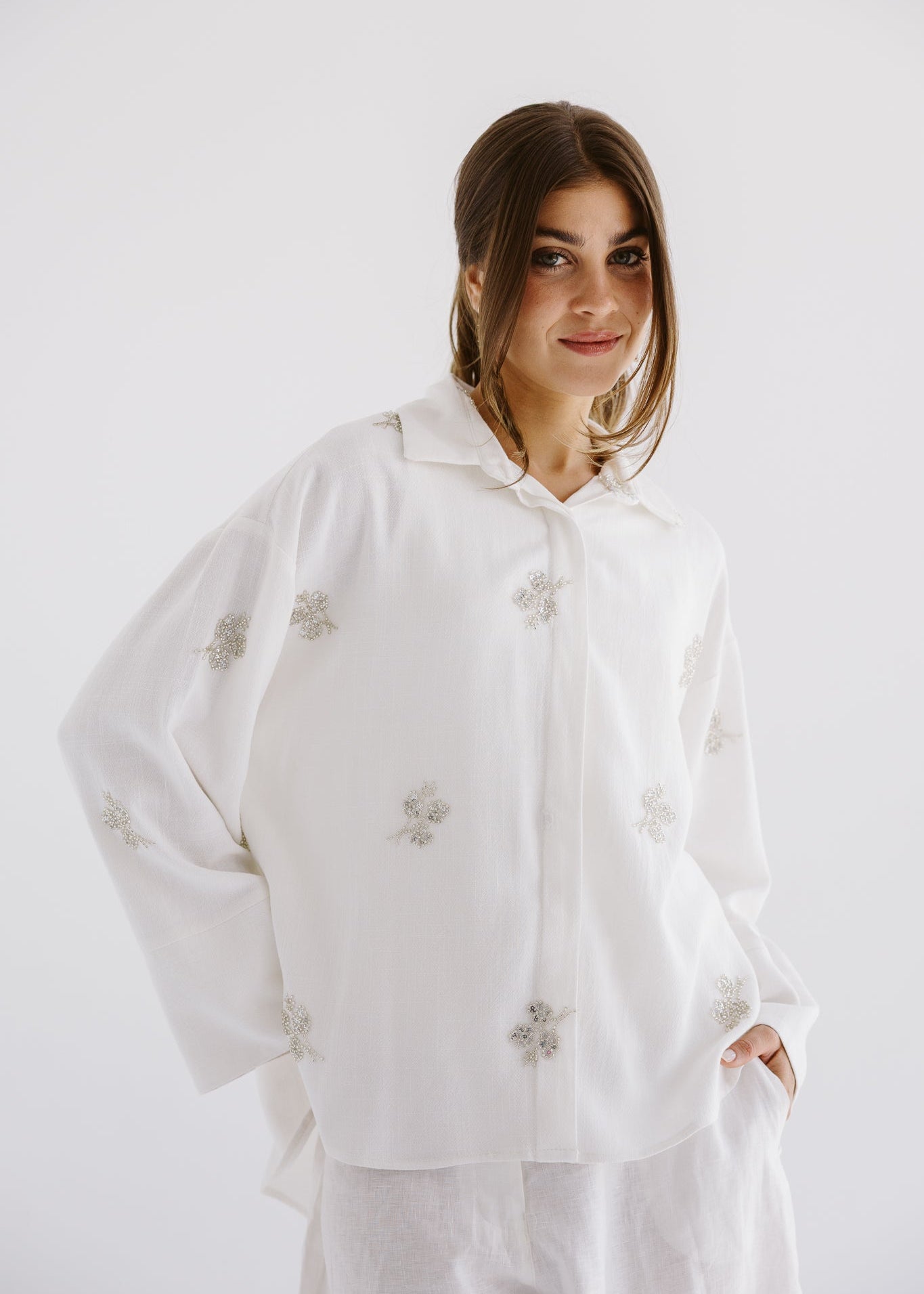 Bloom Blouse White - AB ESSENTIALS