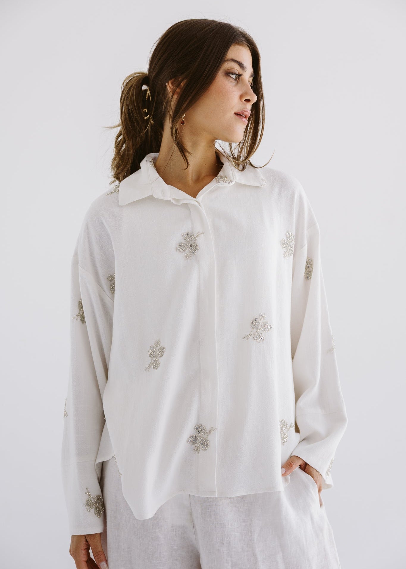 Bloom Blouse White - AB ESSENTIALS