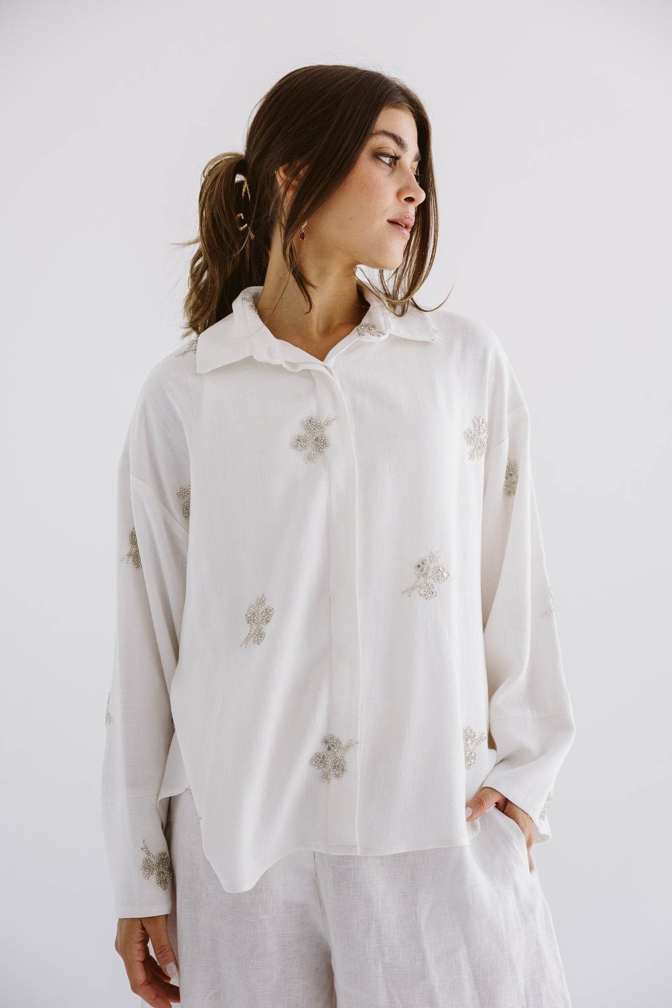 Bloom Blouse White - AB ESSENTIALS