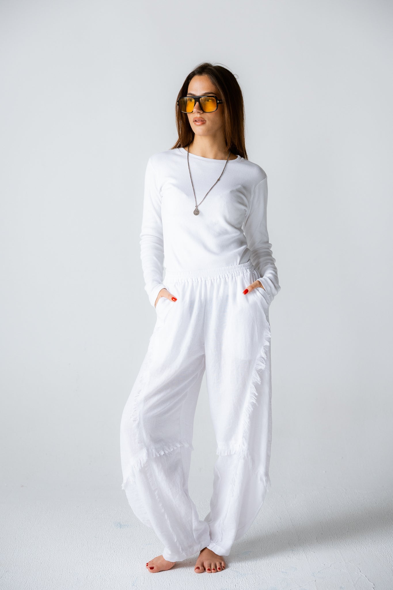 Blush Girl Pants White - AB ESSENTIALS