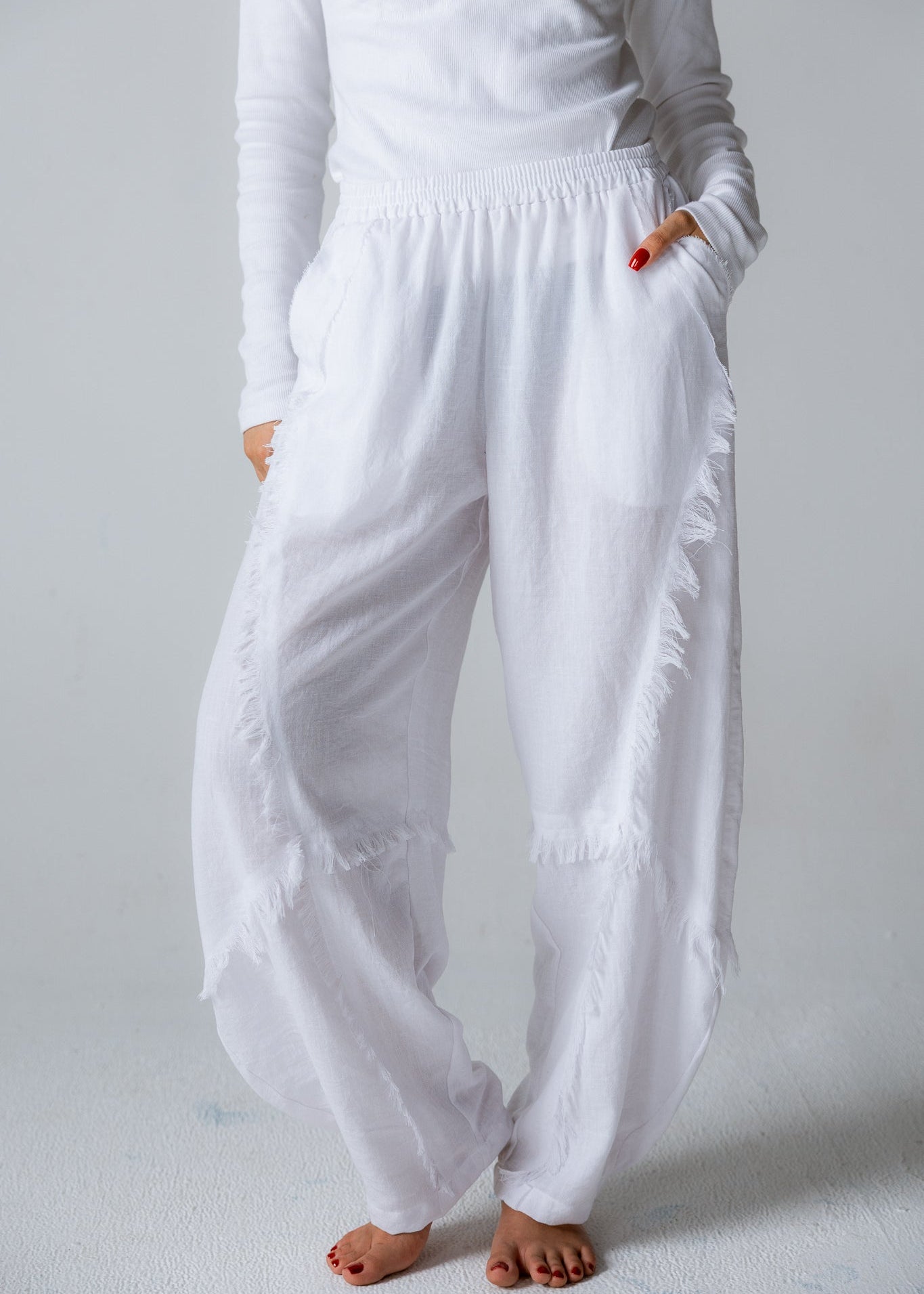 Blush Girl Pants White - AB ESSENTIALS