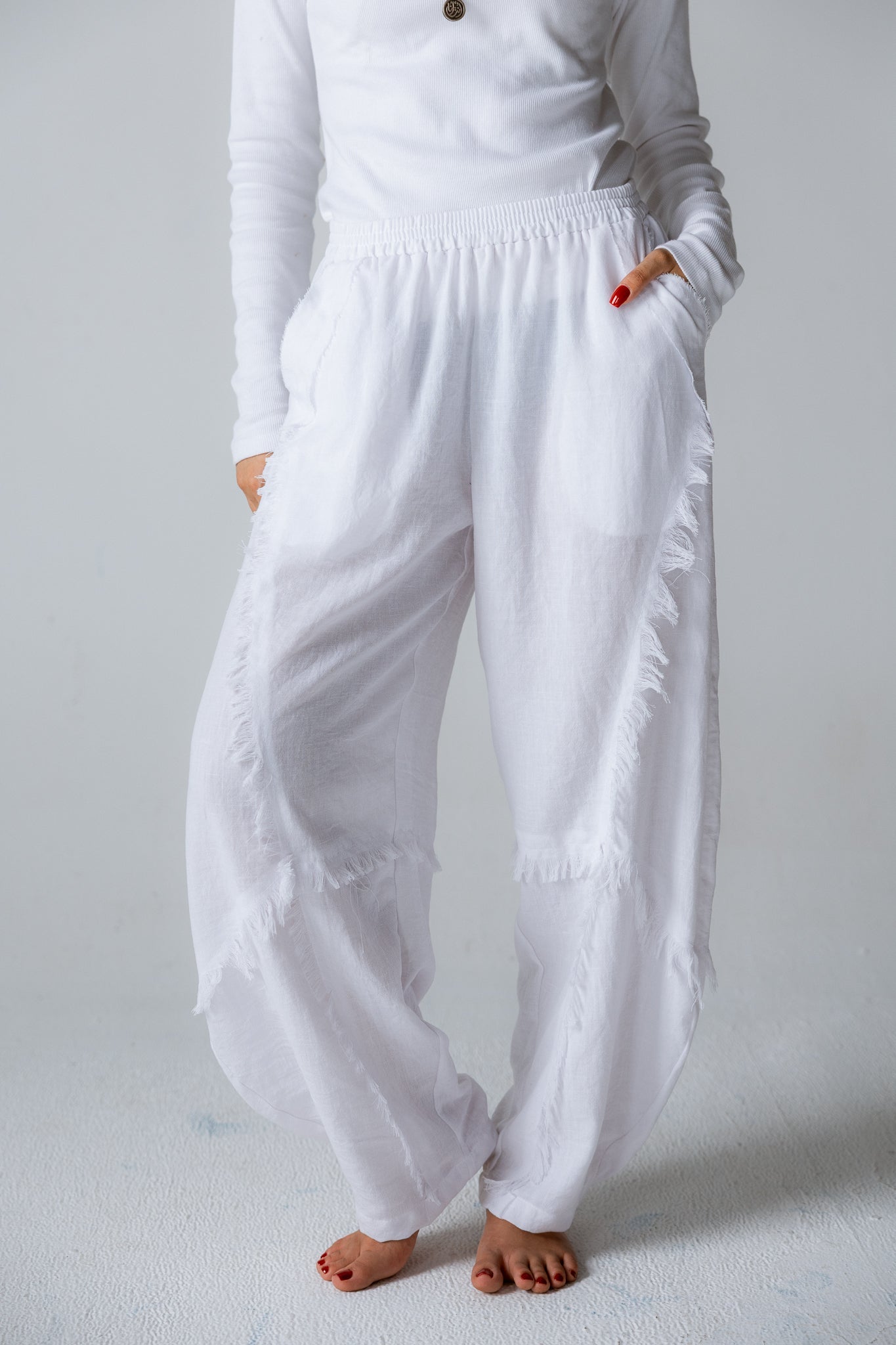 Blush Girl Pants White - AB ESSENTIALS