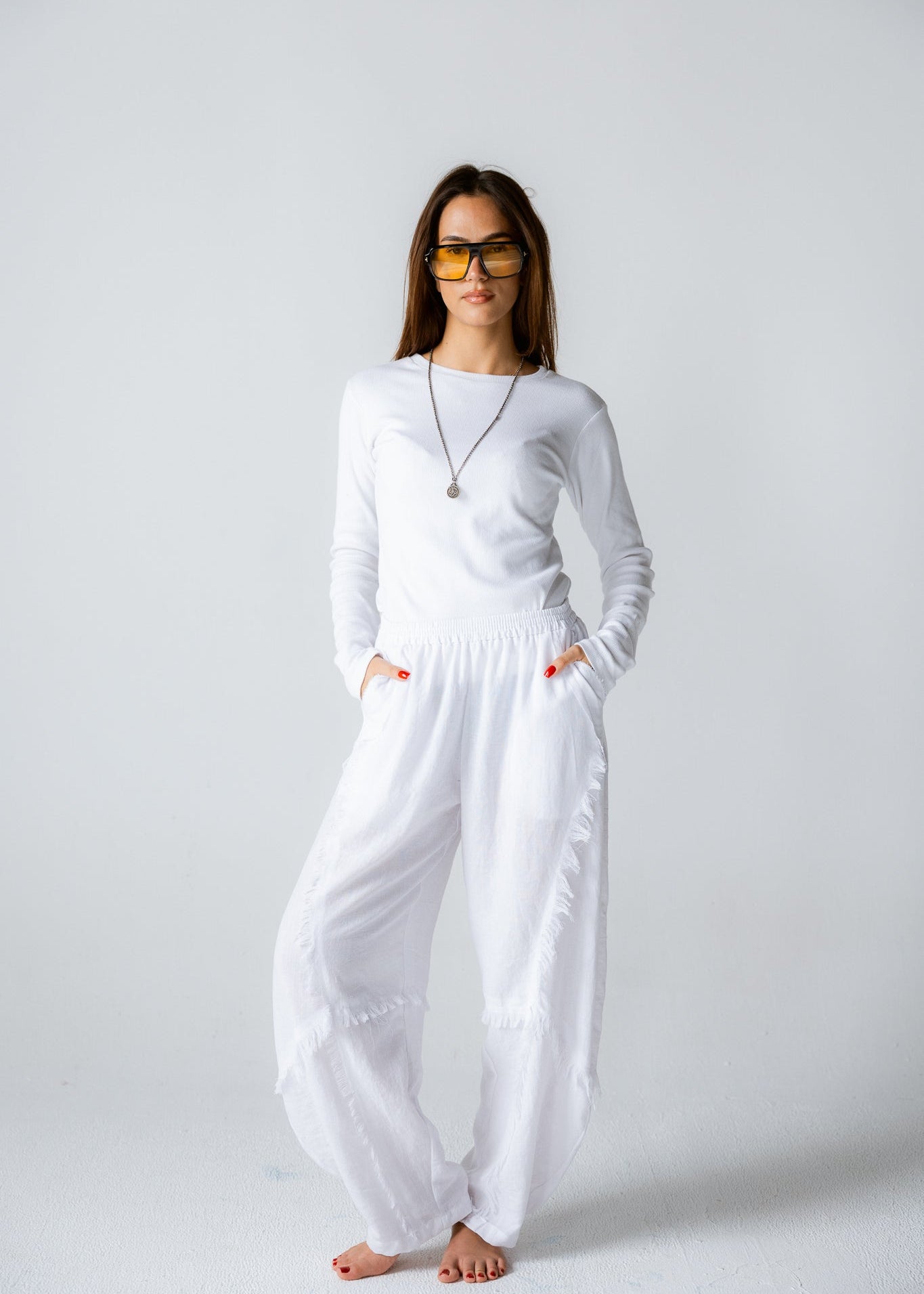Blush Girl Pants White - AB ESSENTIALS