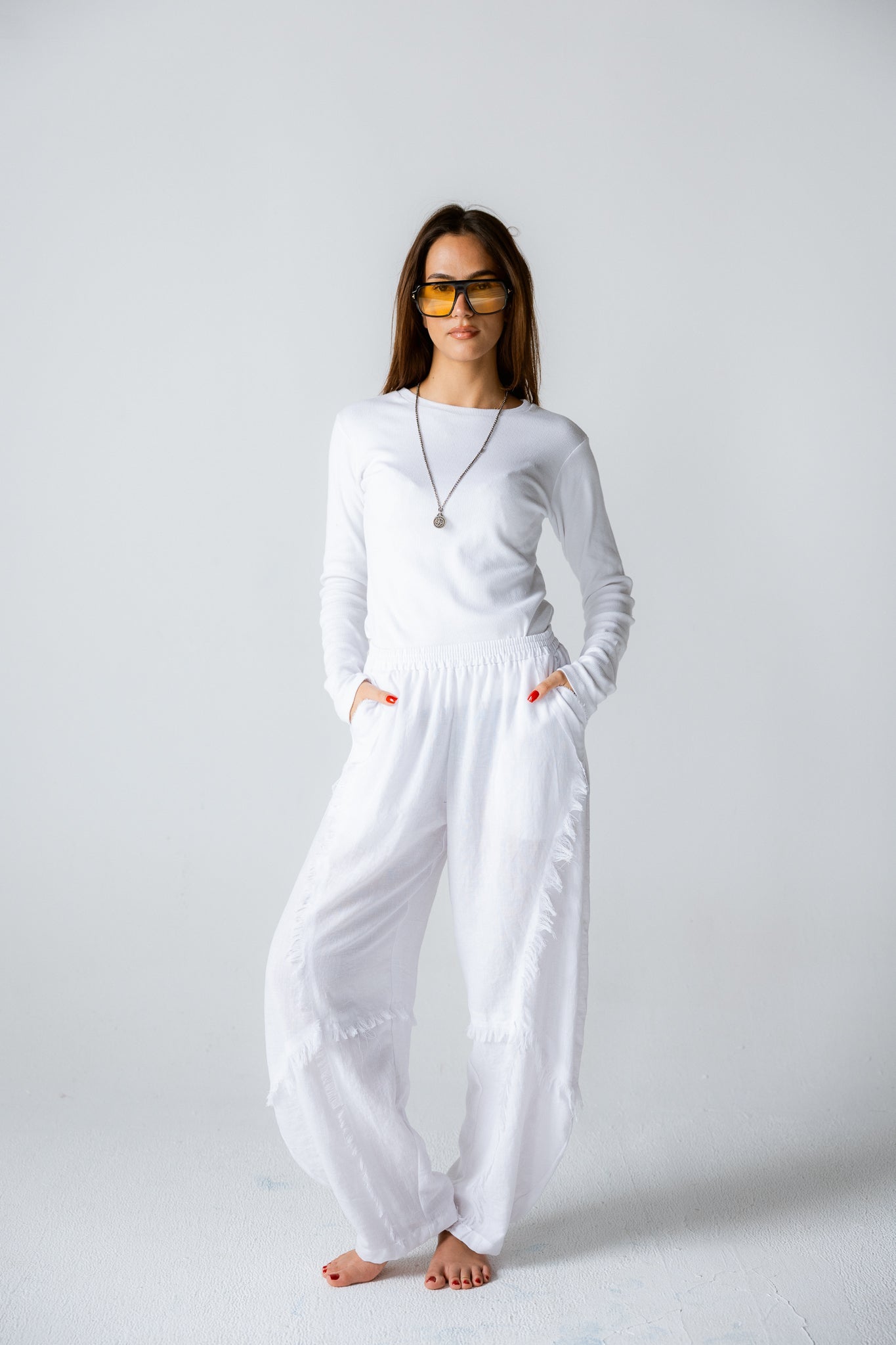 Blush Girl Pants White - AB ESSENTIALS