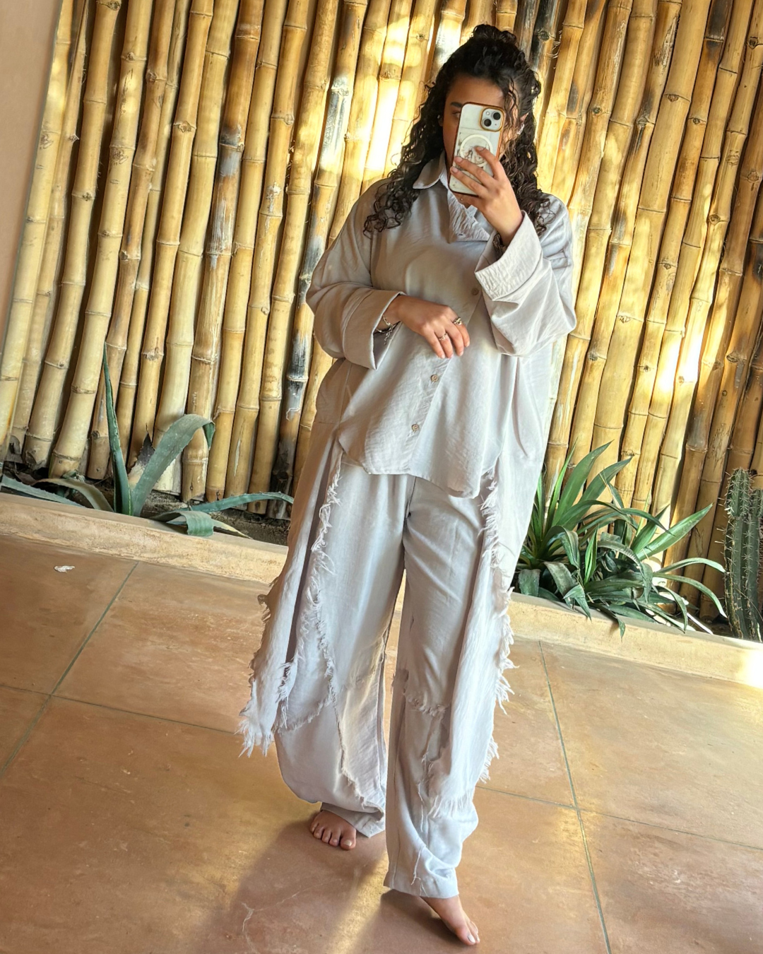 Blush Girl Shirt Grey - AB ESSENTIALS