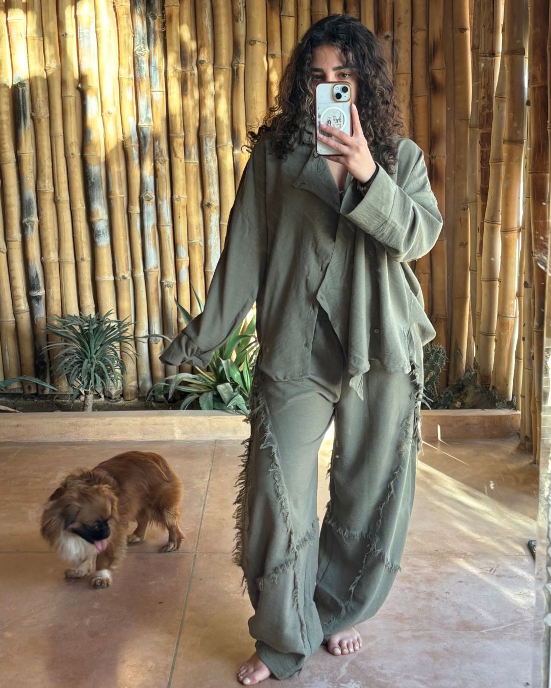 Blush Girl Shirt Olive - AB ESSENTIALS