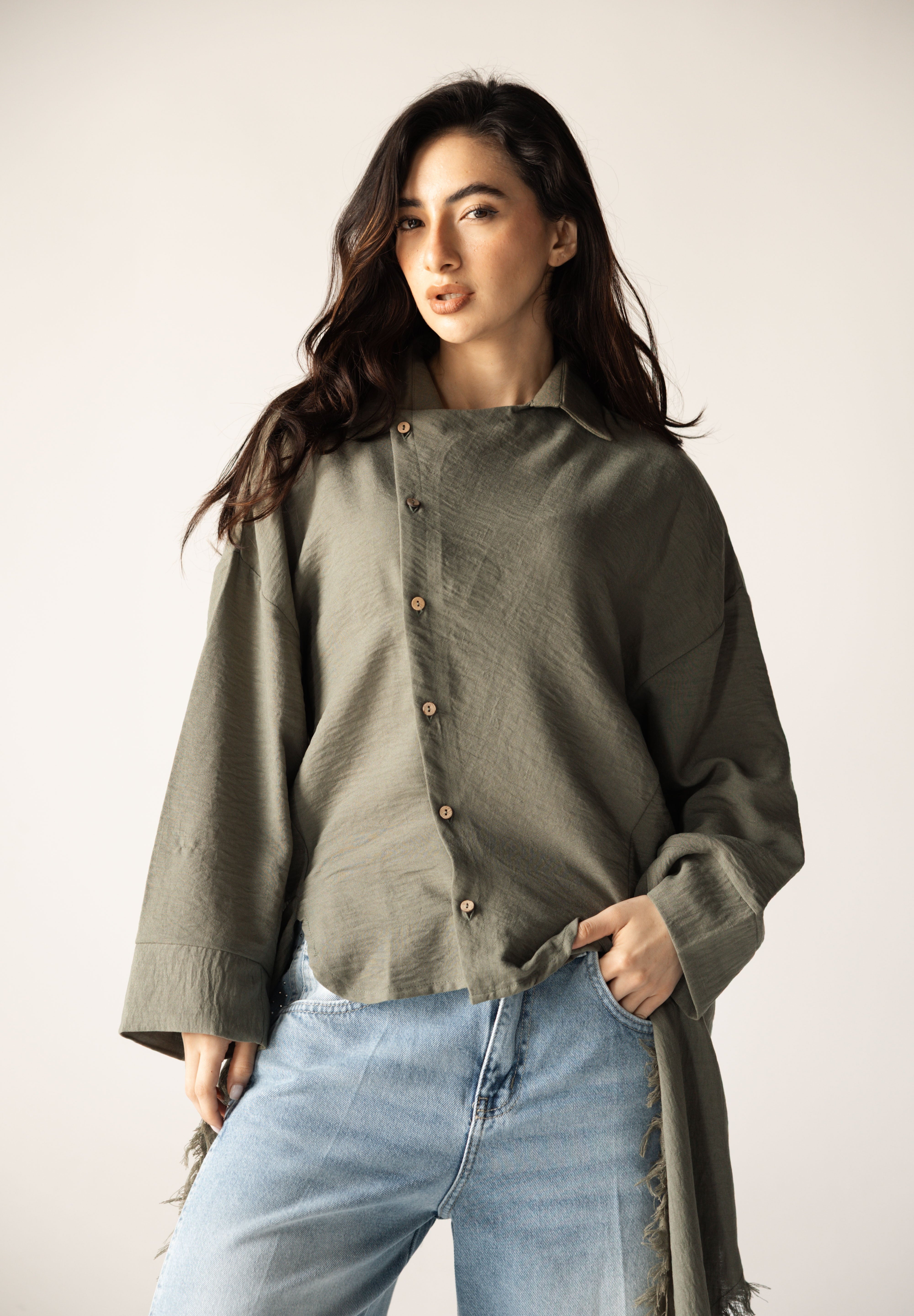 Blush Girl Shirt Olive - AB ESSENTIALS