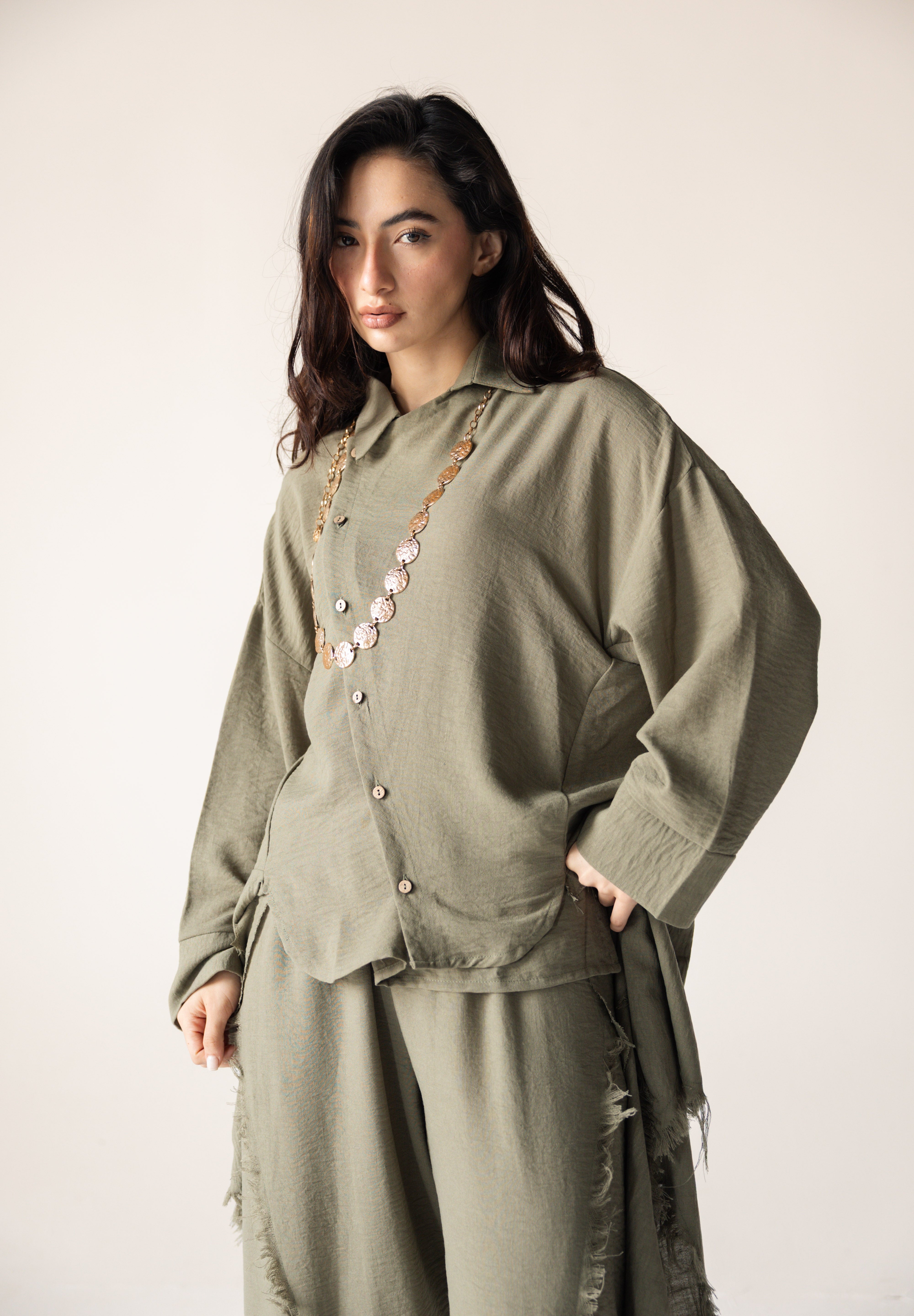 Blush Girl Shirt Olive - AB ESSENTIALS
