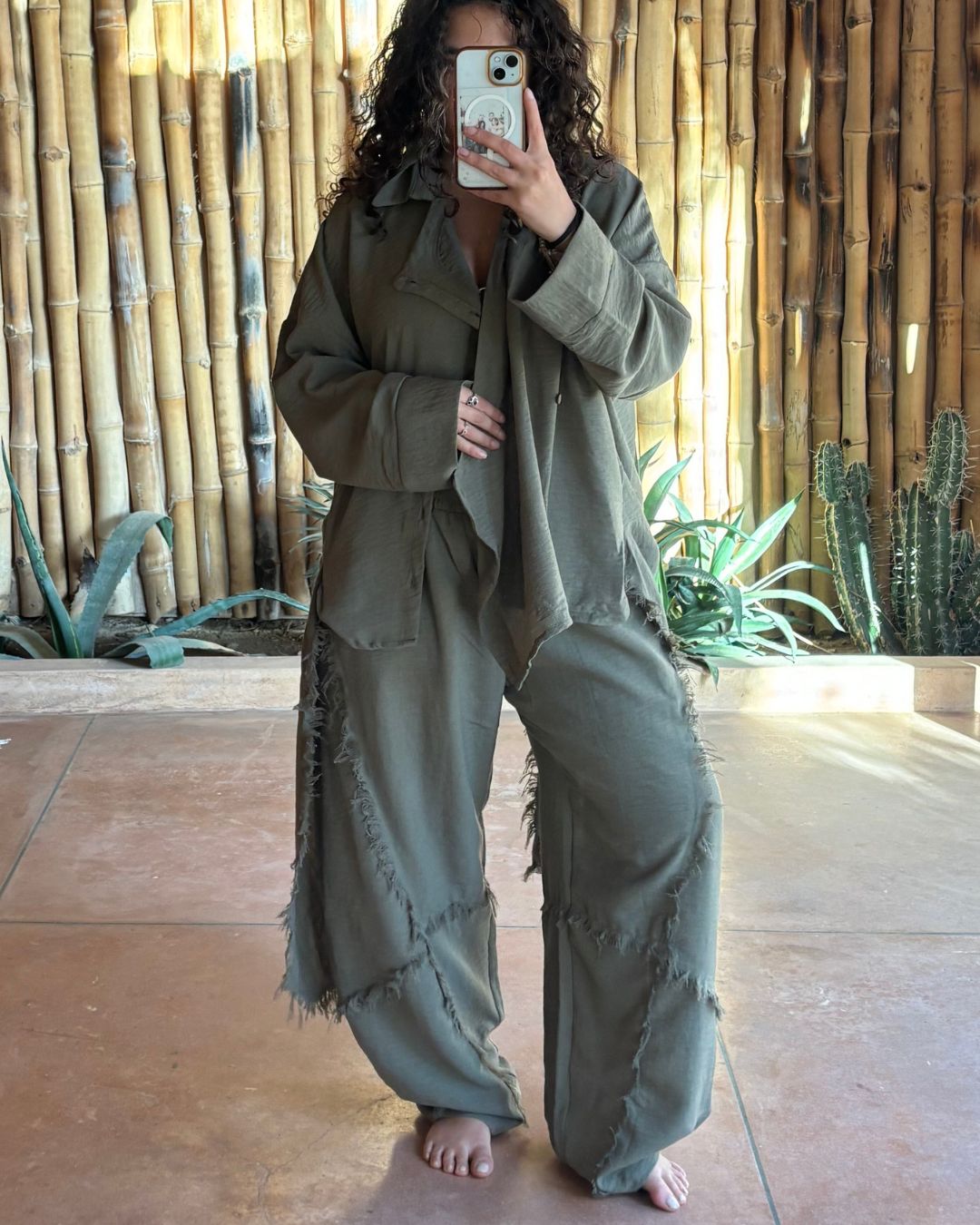 Blush Girl Shirt Olive - AB ESSENTIALS