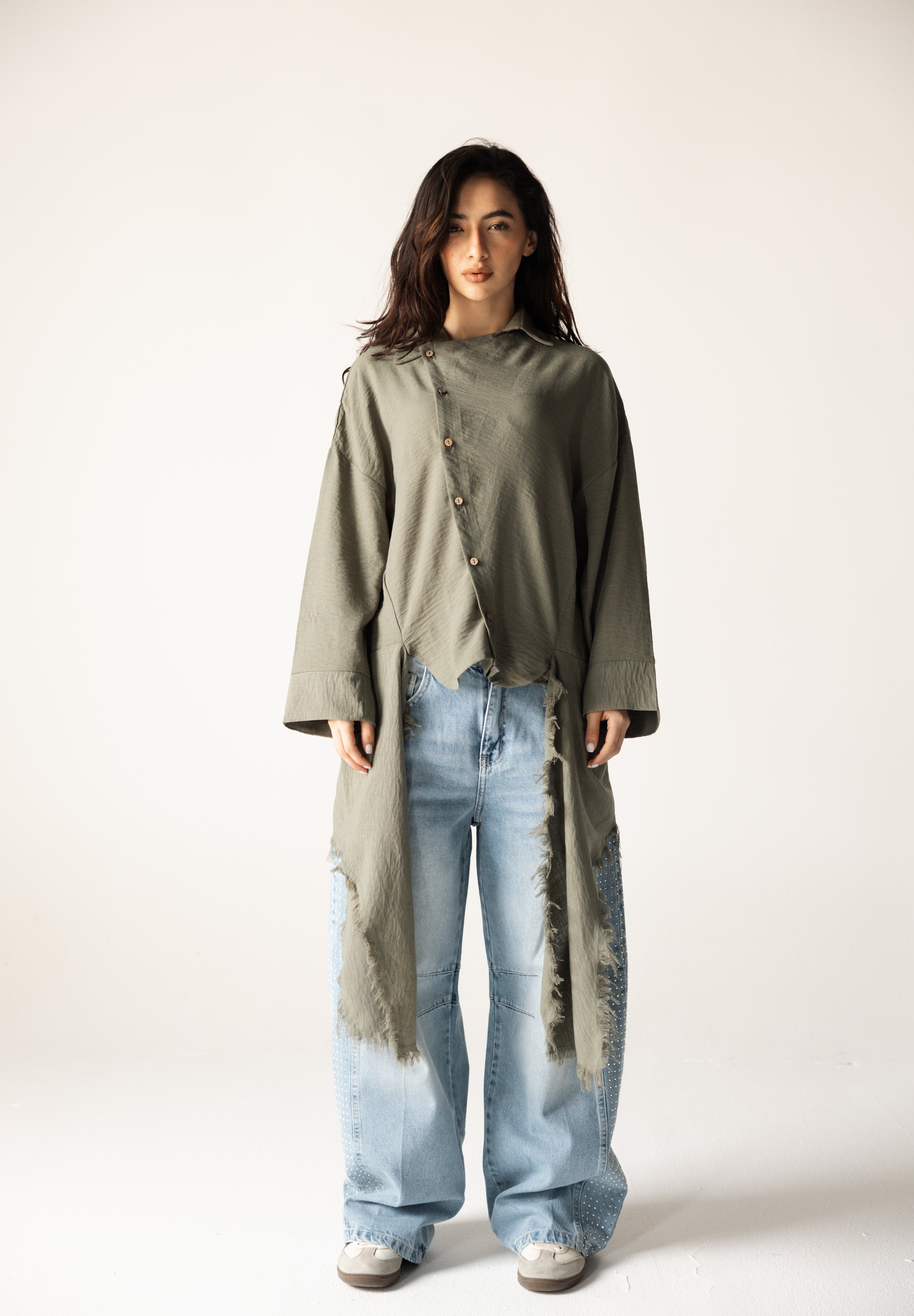 Blush Girl Shirt Olive - AB ESSENTIALS