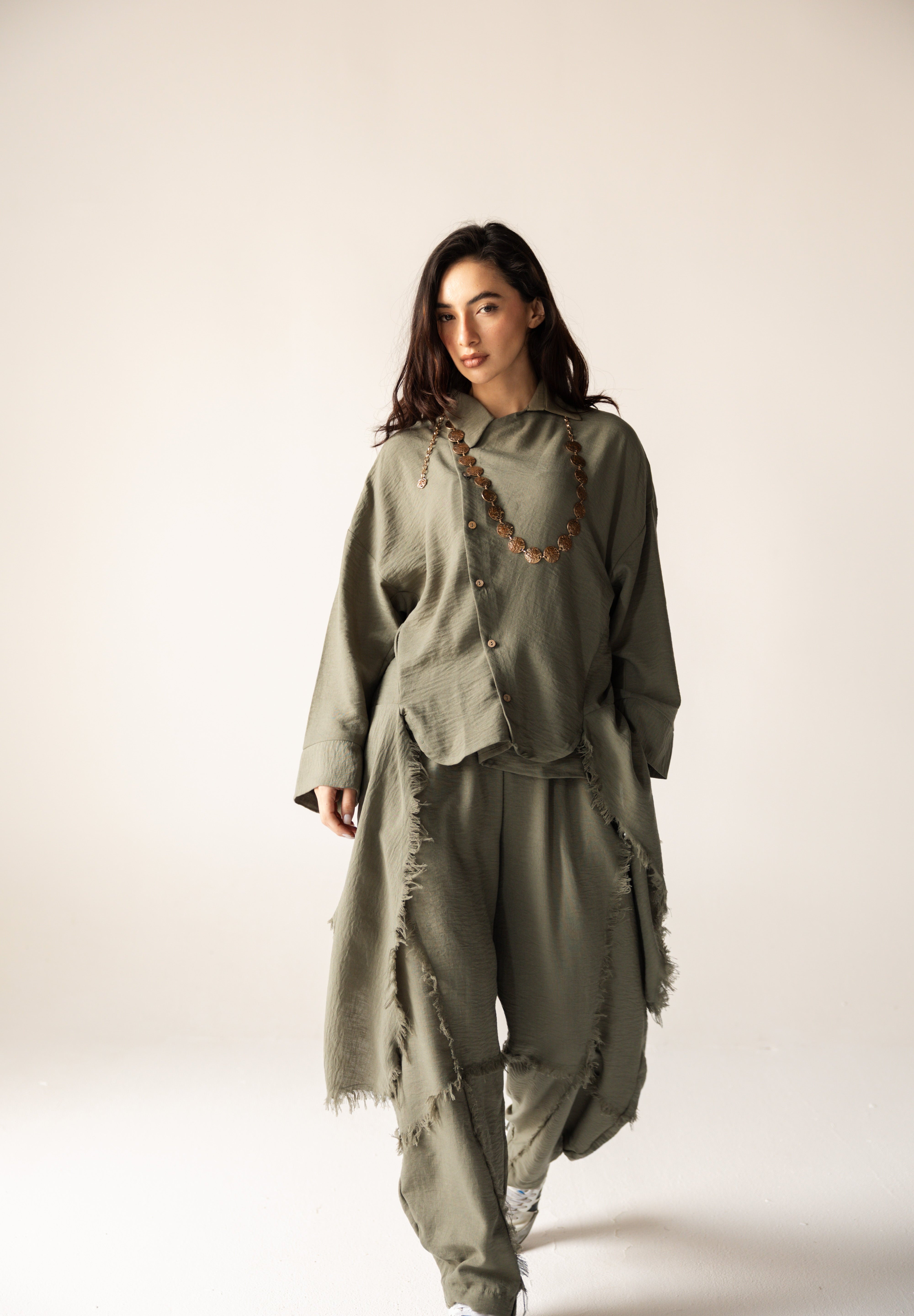 Blush Girl Shirt Olive - AB ESSENTIALS