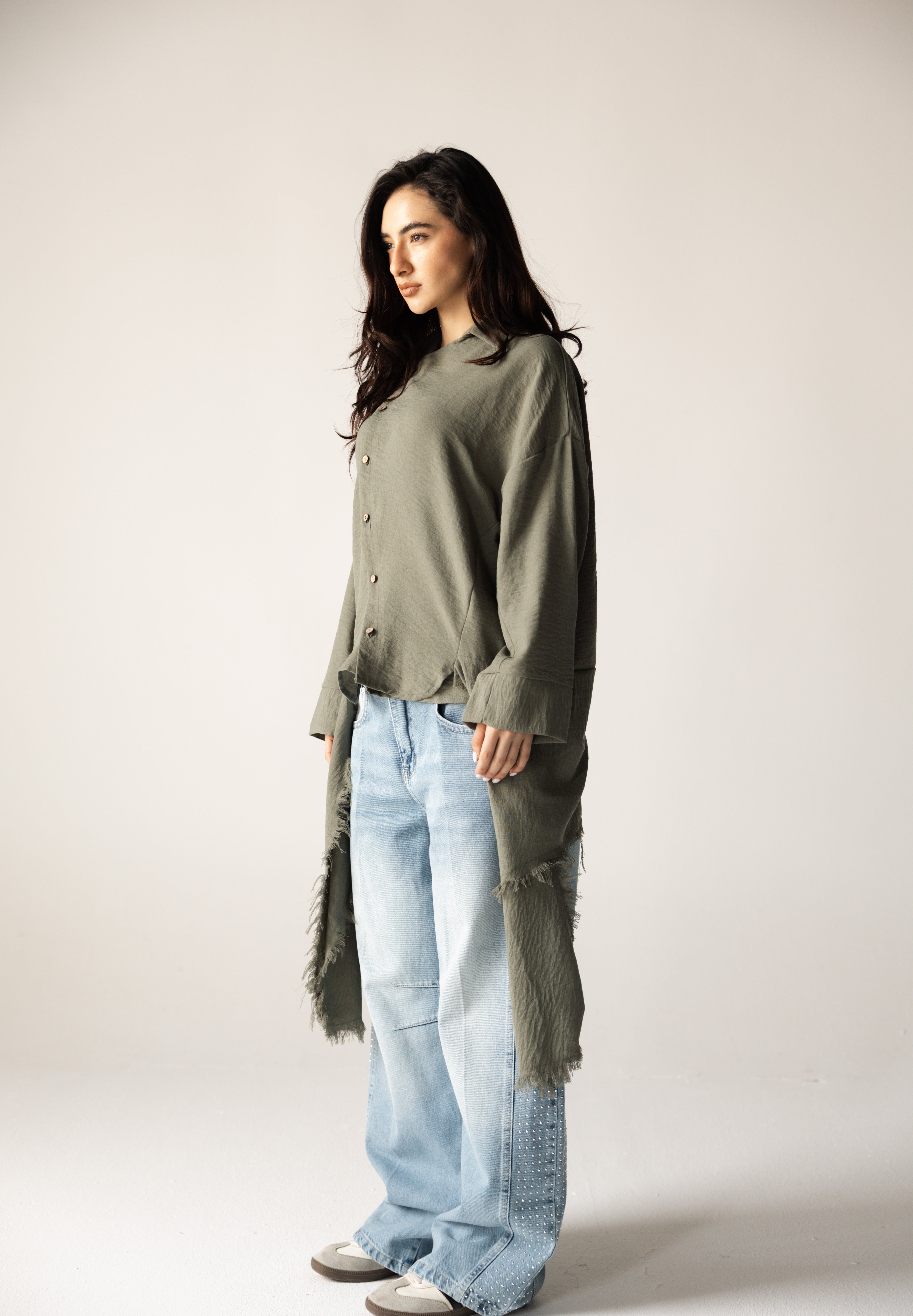 Blush Girl Shirt Olive - AB ESSENTIALS