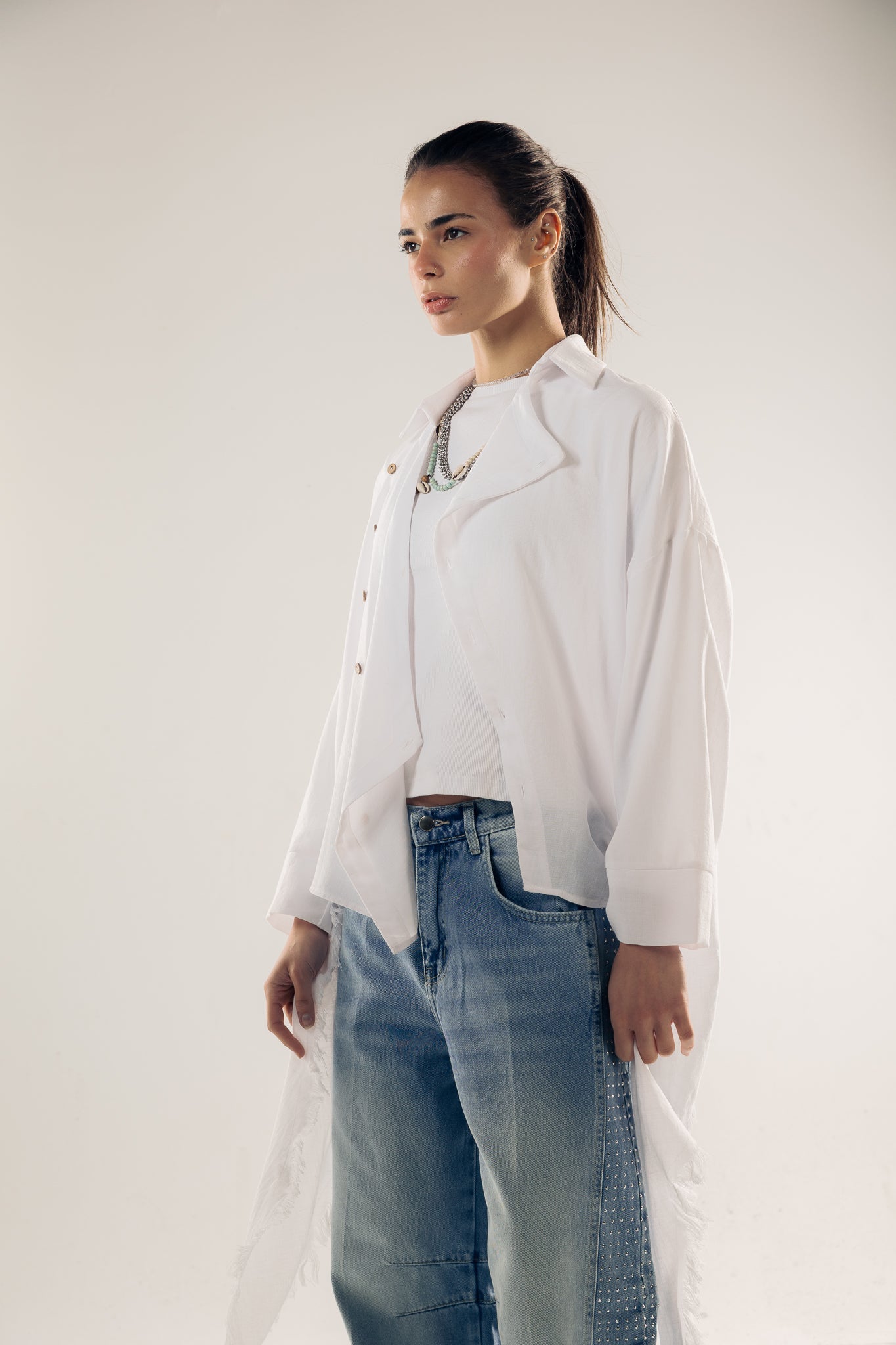 Blush Girl Shirt White - AB ESSENTIALS