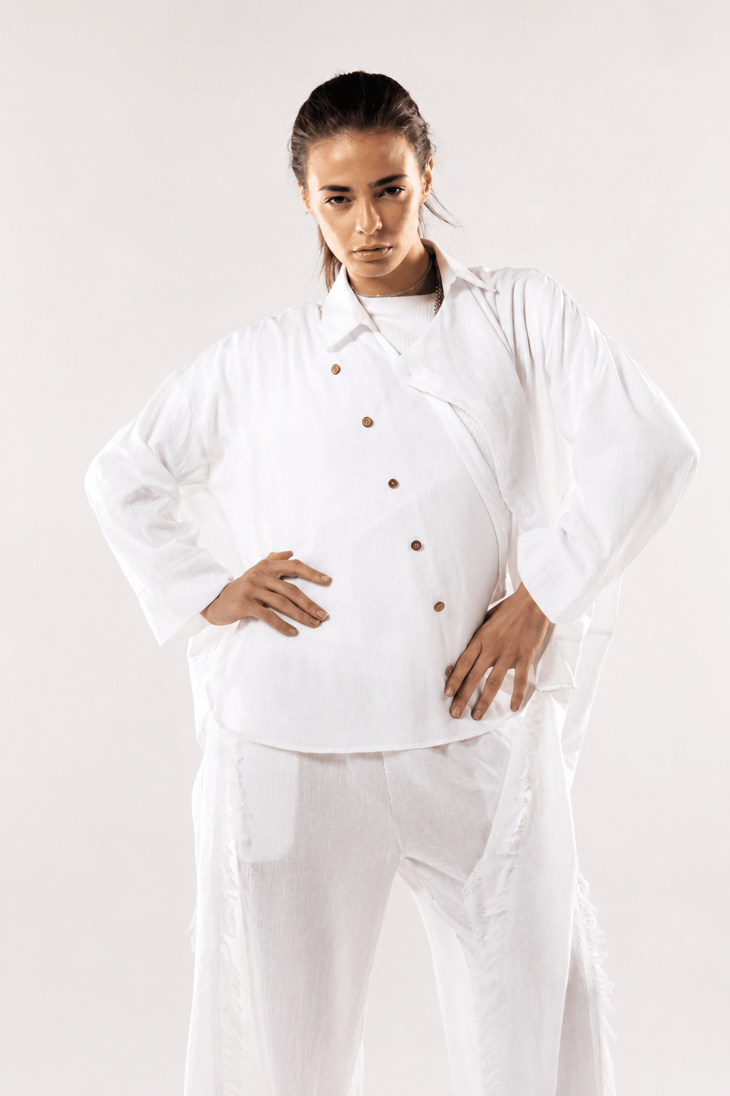 Blush Girl Shirt White - AB ESSENTIALS