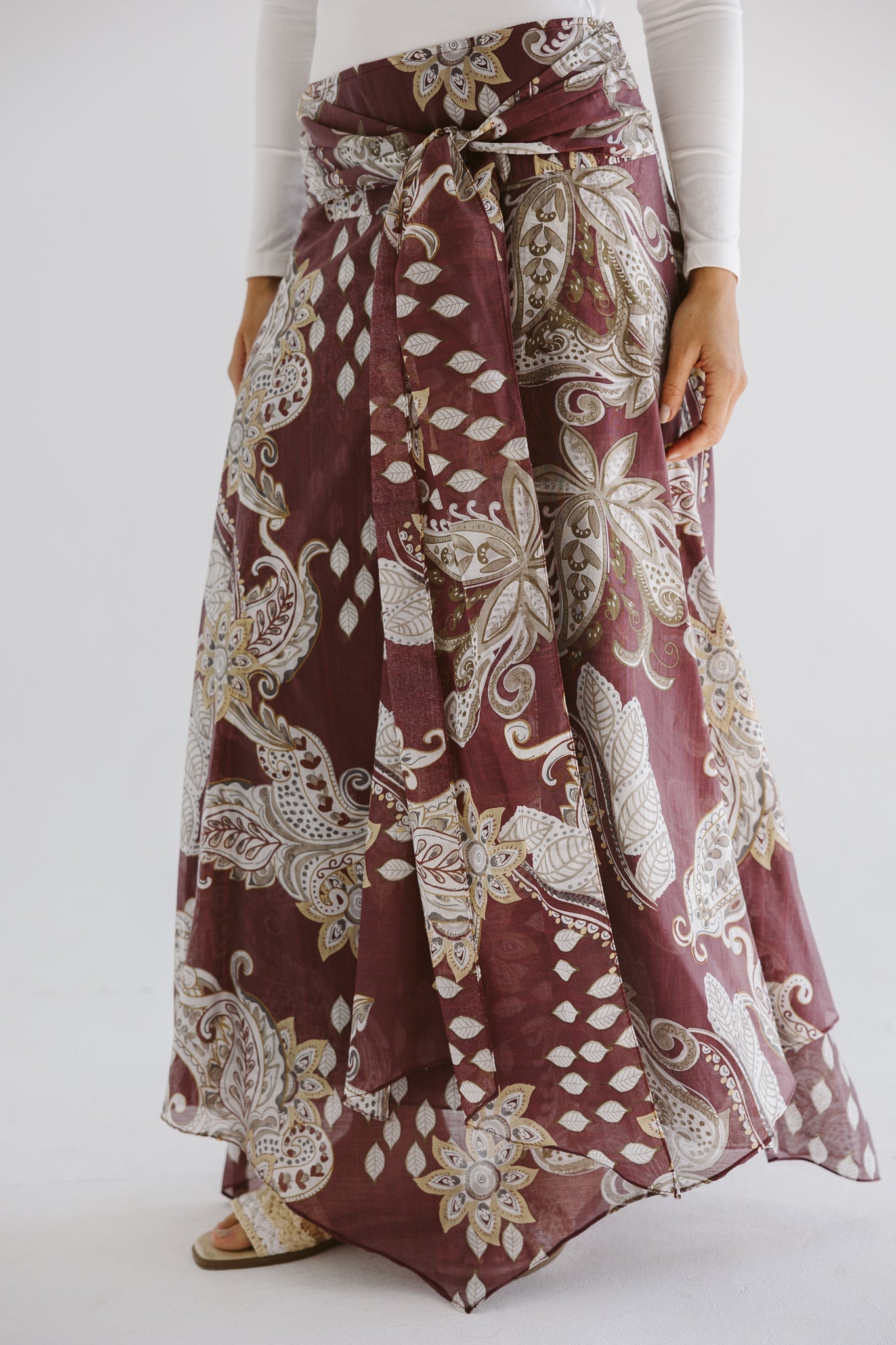 Boho Skirt Burgundy - AB ESSENTIALS