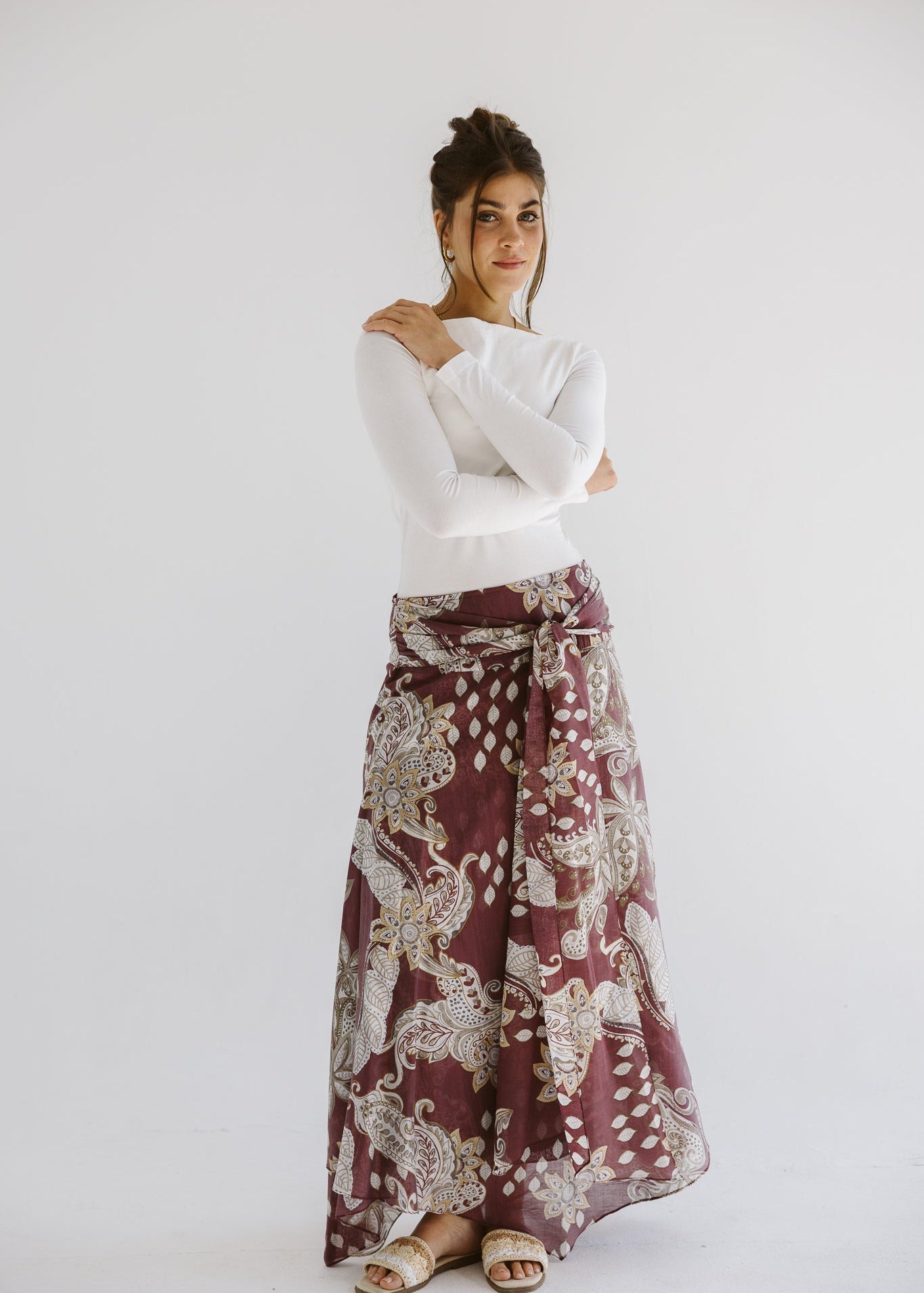 Boho Skirt Burgundy - AB ESSENTIALS