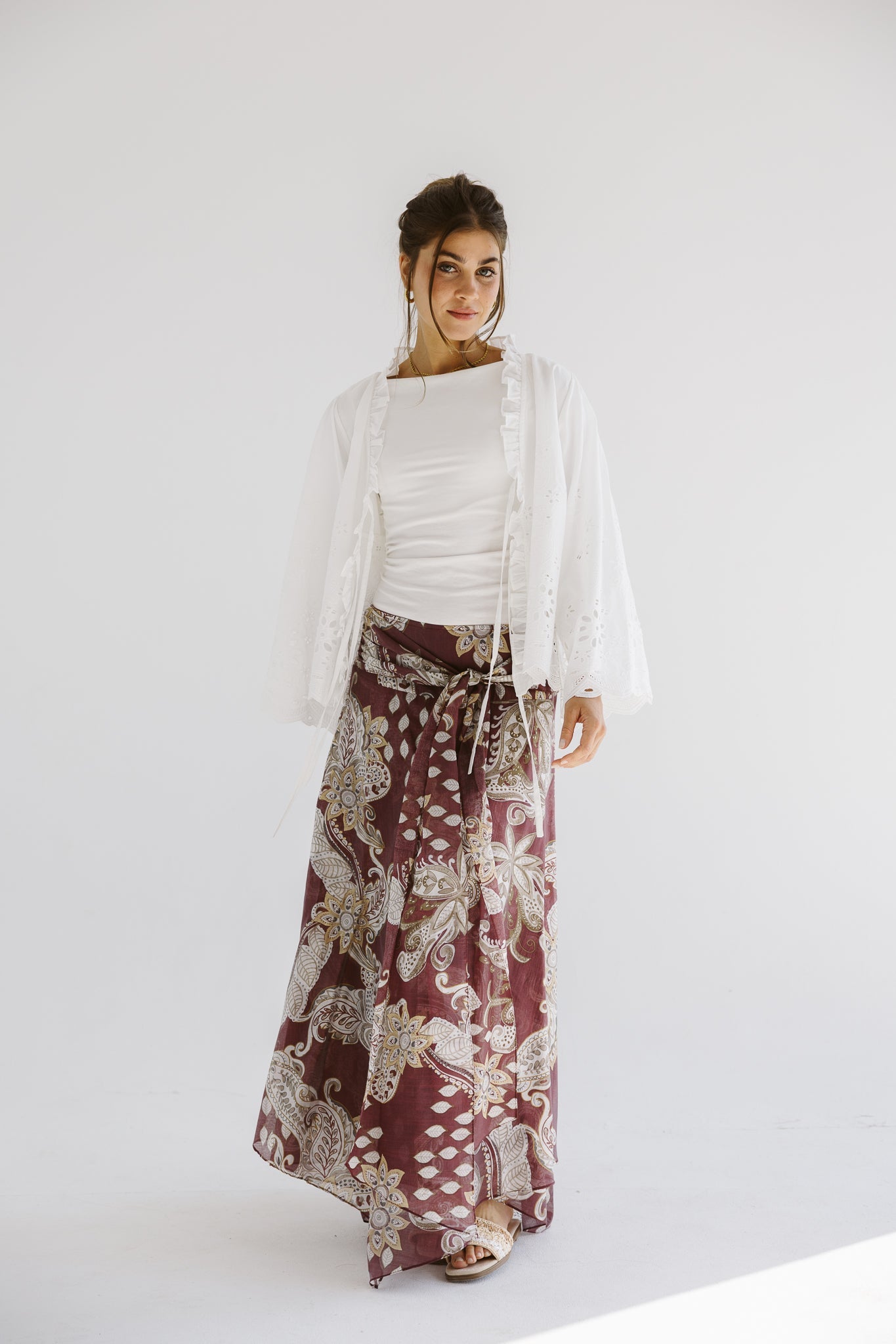 Boho Skirt Burgundy - AB ESSENTIALS