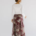 Boho Skirt Burgundy - AB ESSENTIALS
