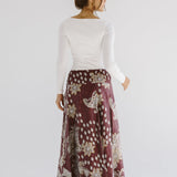 Boho Skirt Burgundy - AB ESSENTIALS