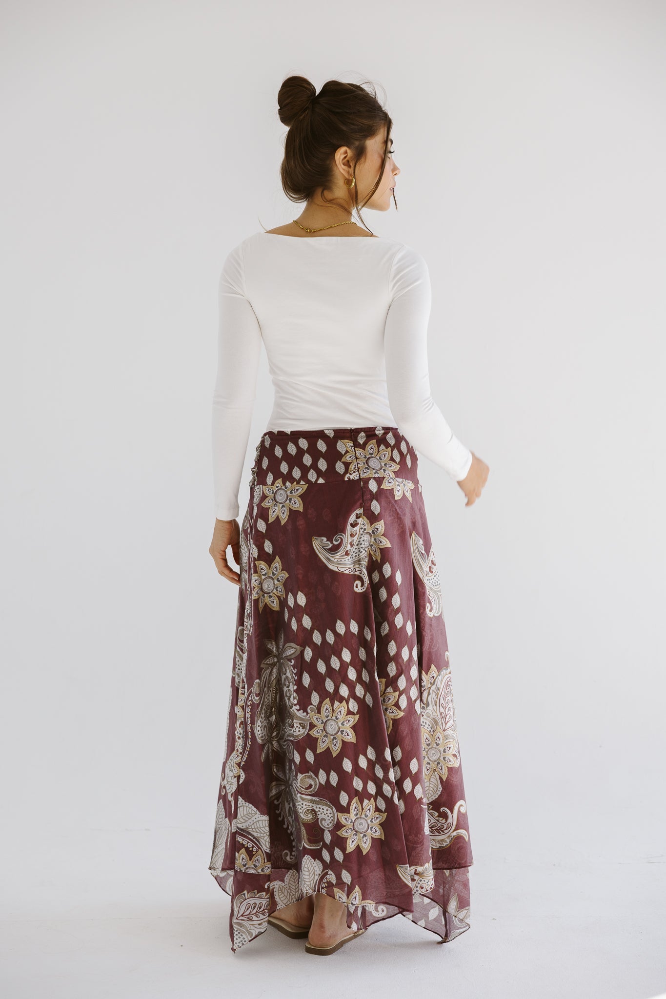 Boho Skirt Burgundy - AB ESSENTIALS