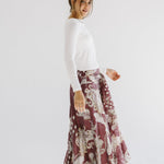 Boho Skirt Burgundy - AB ESSENTIALS