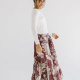 Boho Skirt Burgundy - AB ESSENTIALS