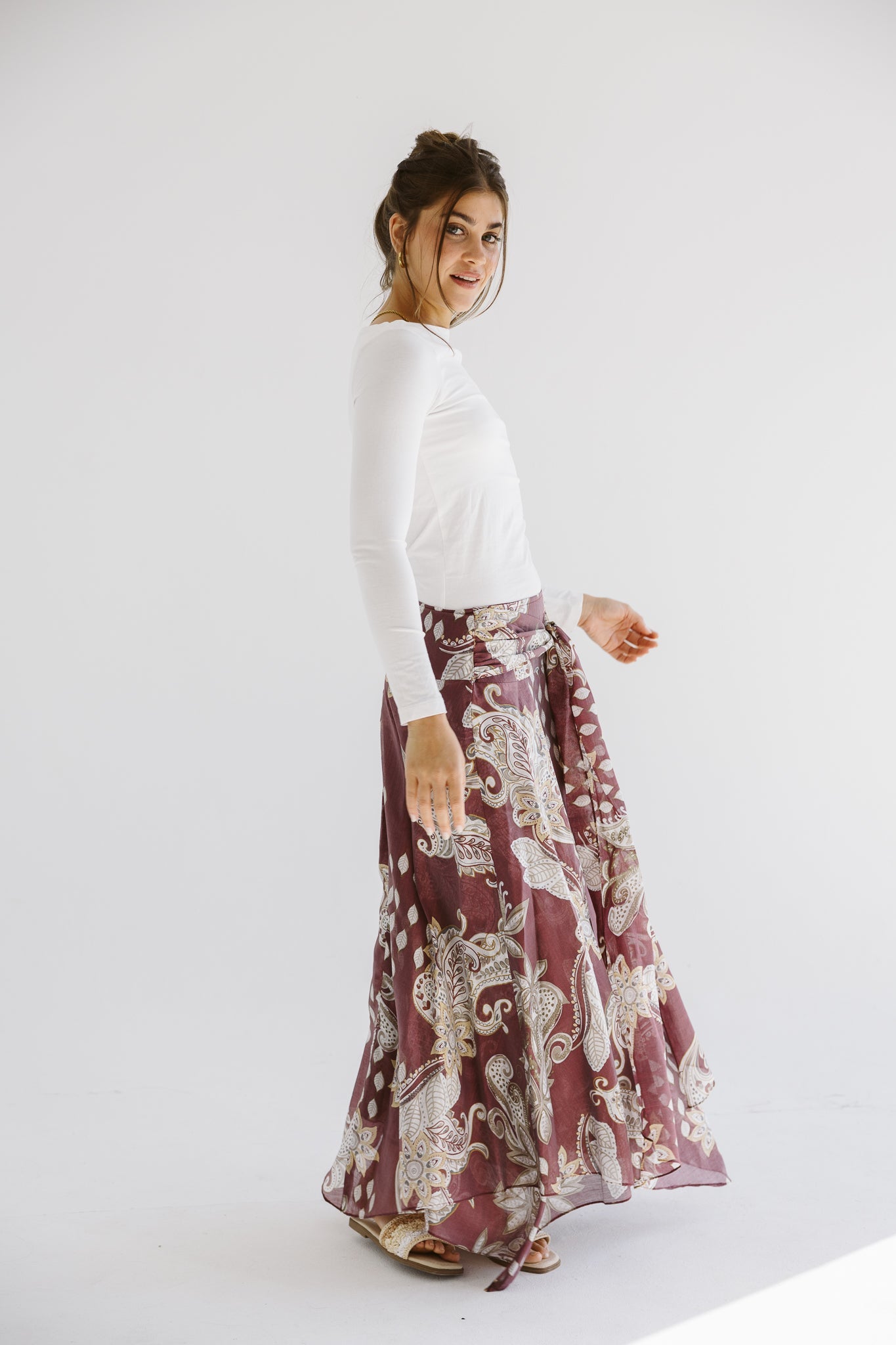 Boho Skirt Burgundy - AB ESSENTIALS
