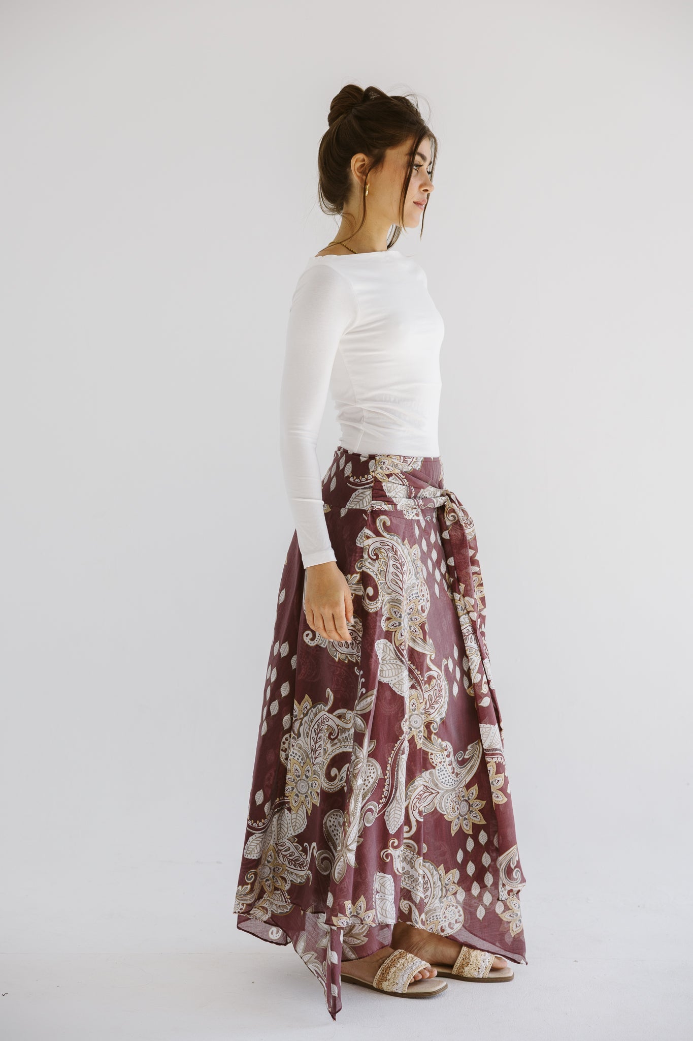 Boho Skirt Burgundy - AB ESSENTIALS