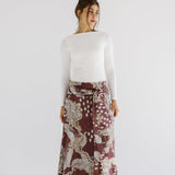 Boho Skirt Burgundy - AB ESSENTIALS