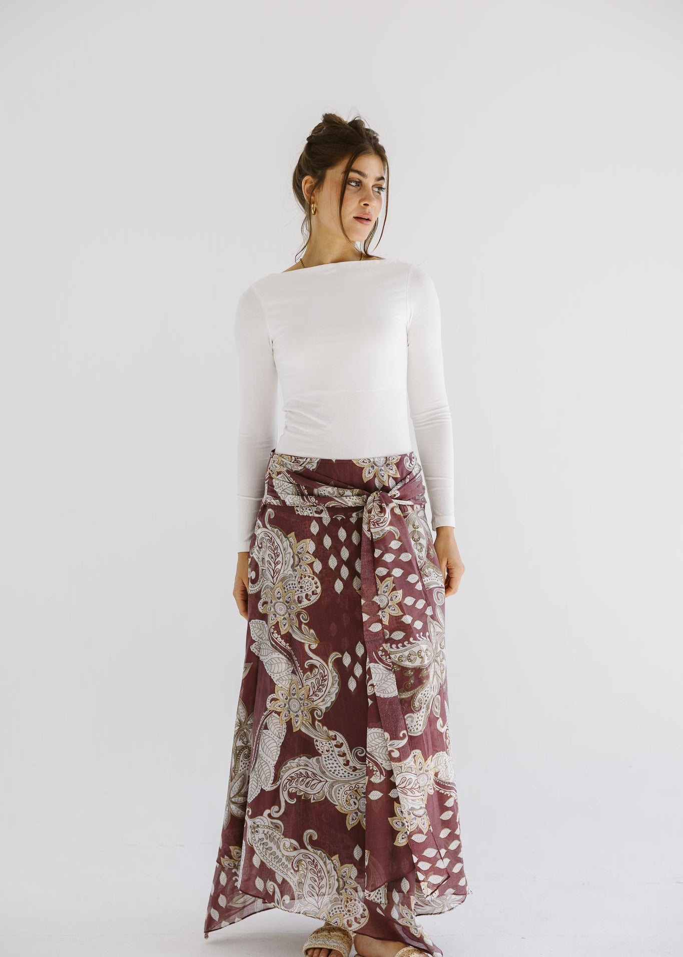 Boho Skirt Burgundy - AB ESSENTIALS
