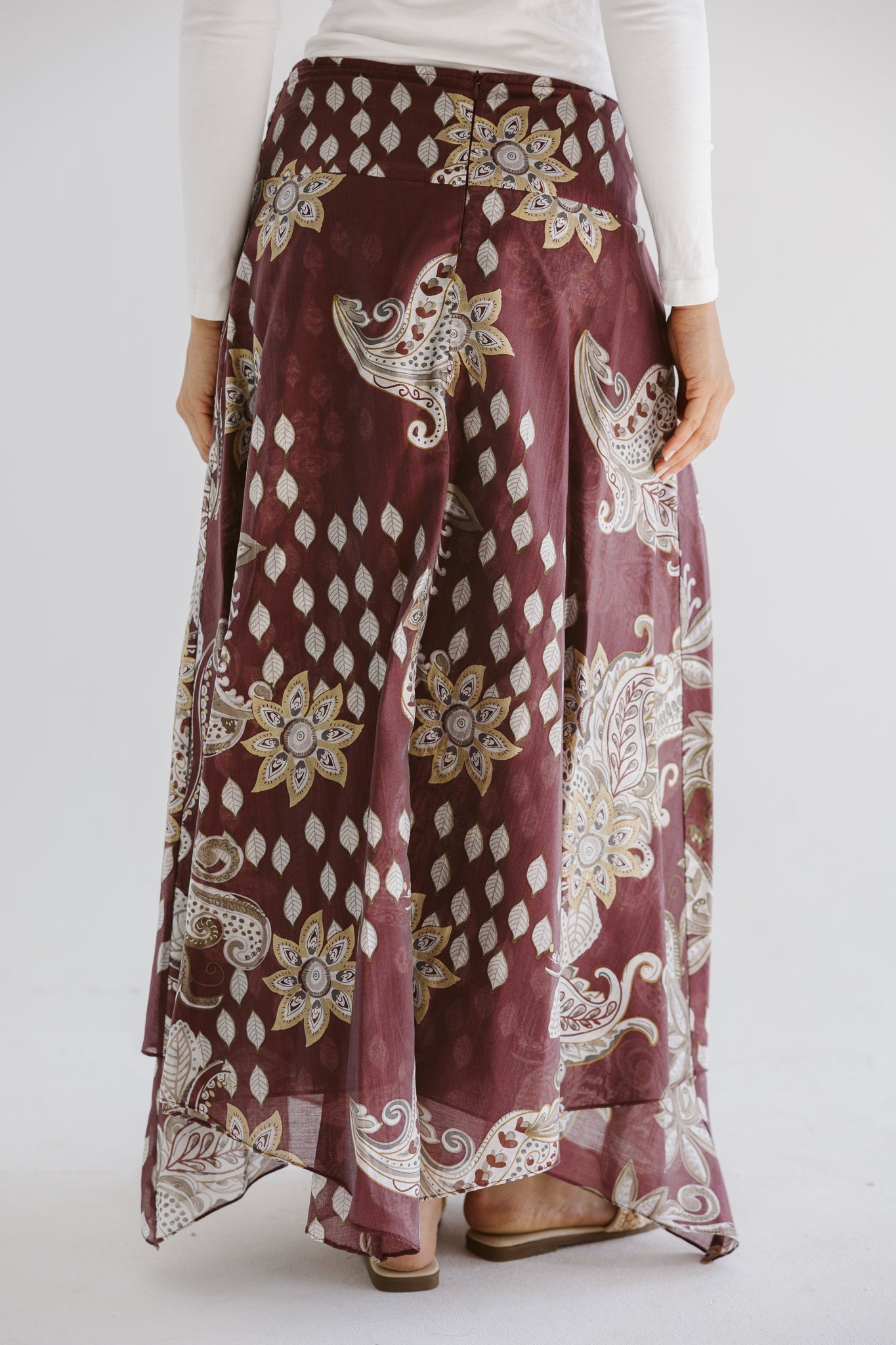 Boho Skirt Burgundy - AB ESSENTIALS