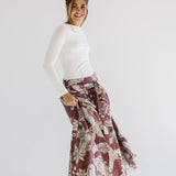 Boho Skirt Burgundy - AB ESSENTIALS