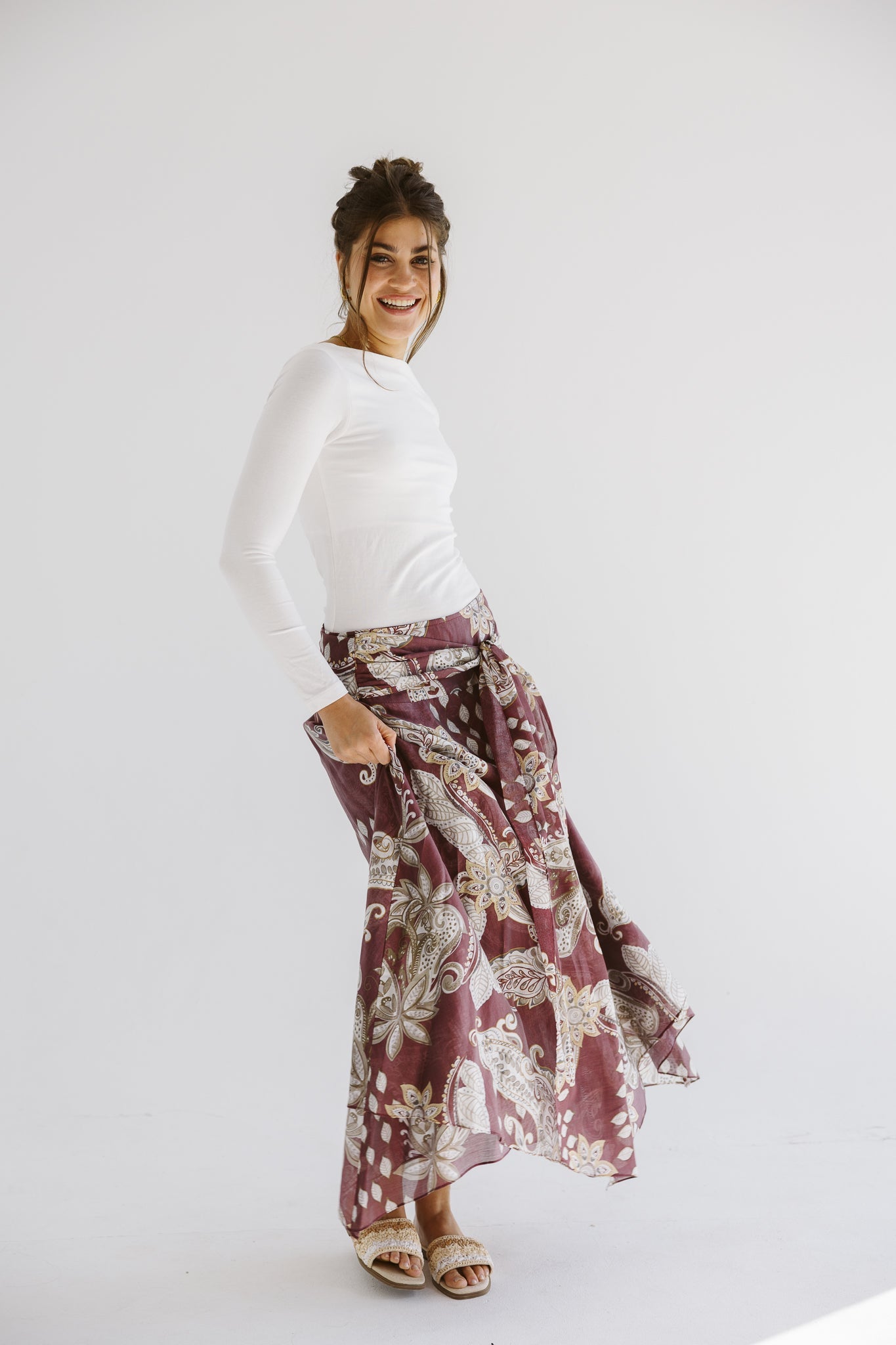Boho Skirt Burgundy - AB ESSENTIALS