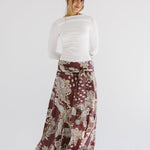 Boho Skirt Burgundy - AB ESSENTIALS