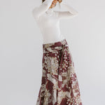 Boho Skirt Burgundy - AB ESSENTIALS