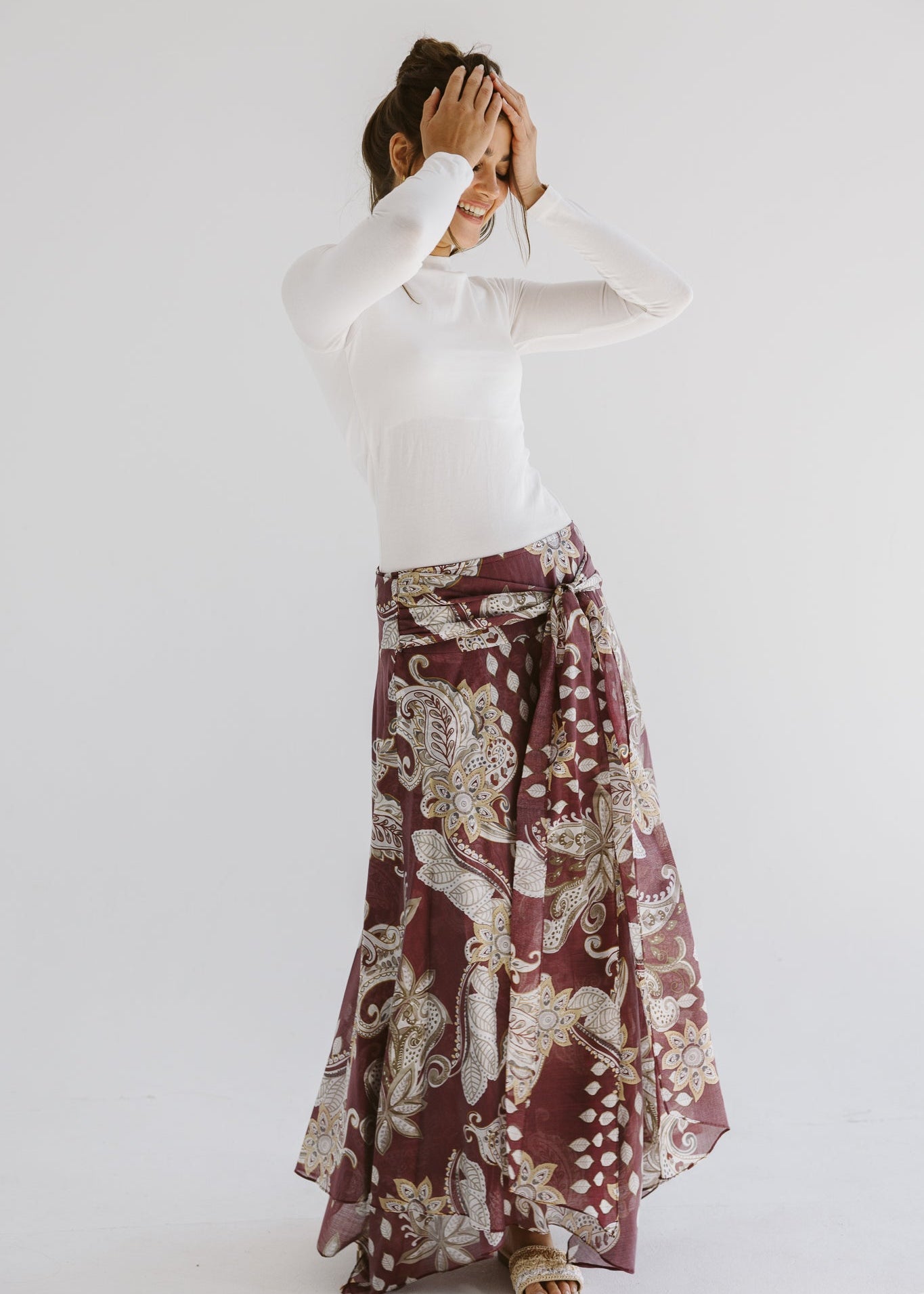 Boho Skirt Burgundy - AB ESSENTIALS