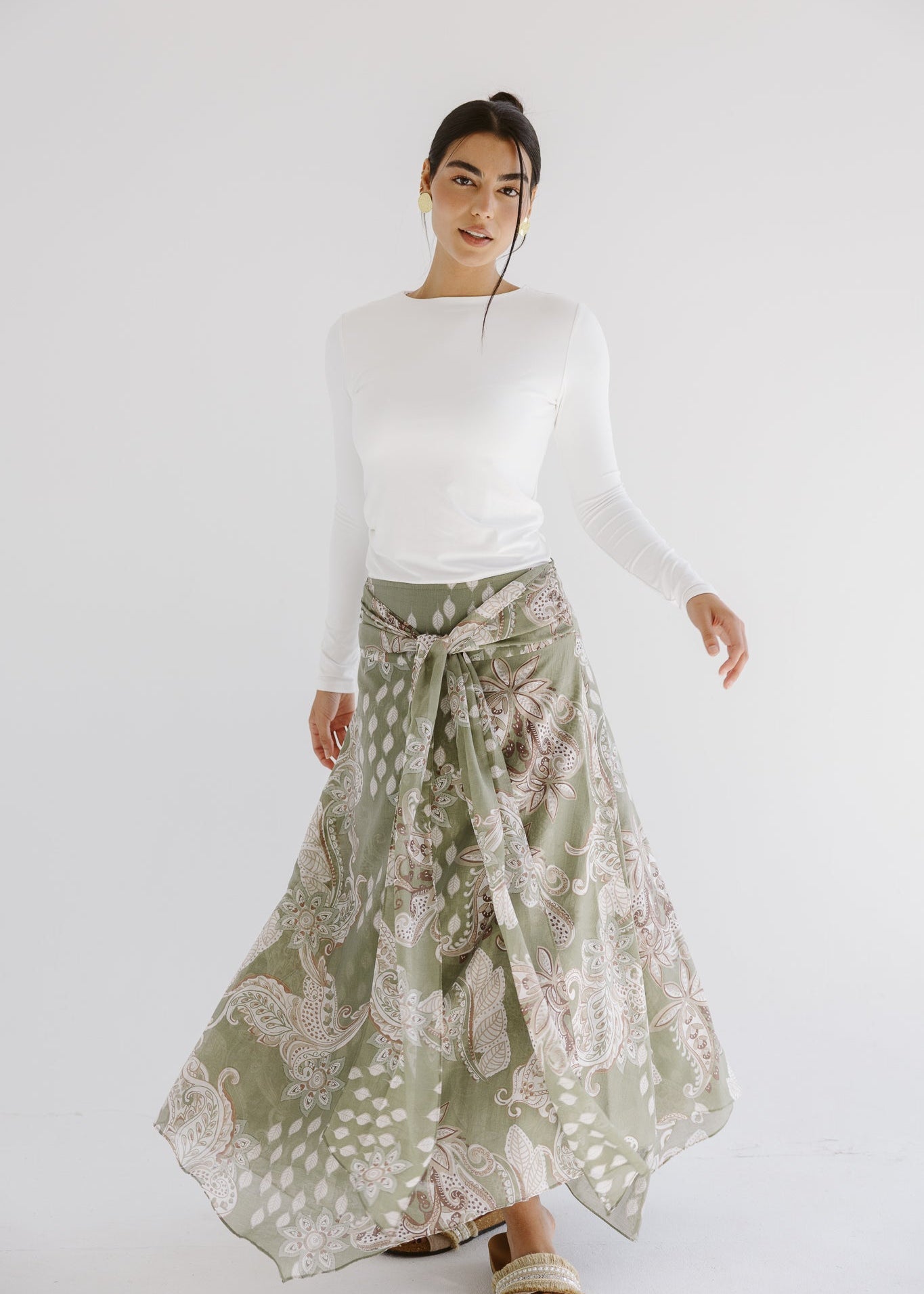Boho Skirt Olive - AB ESSENTIALS