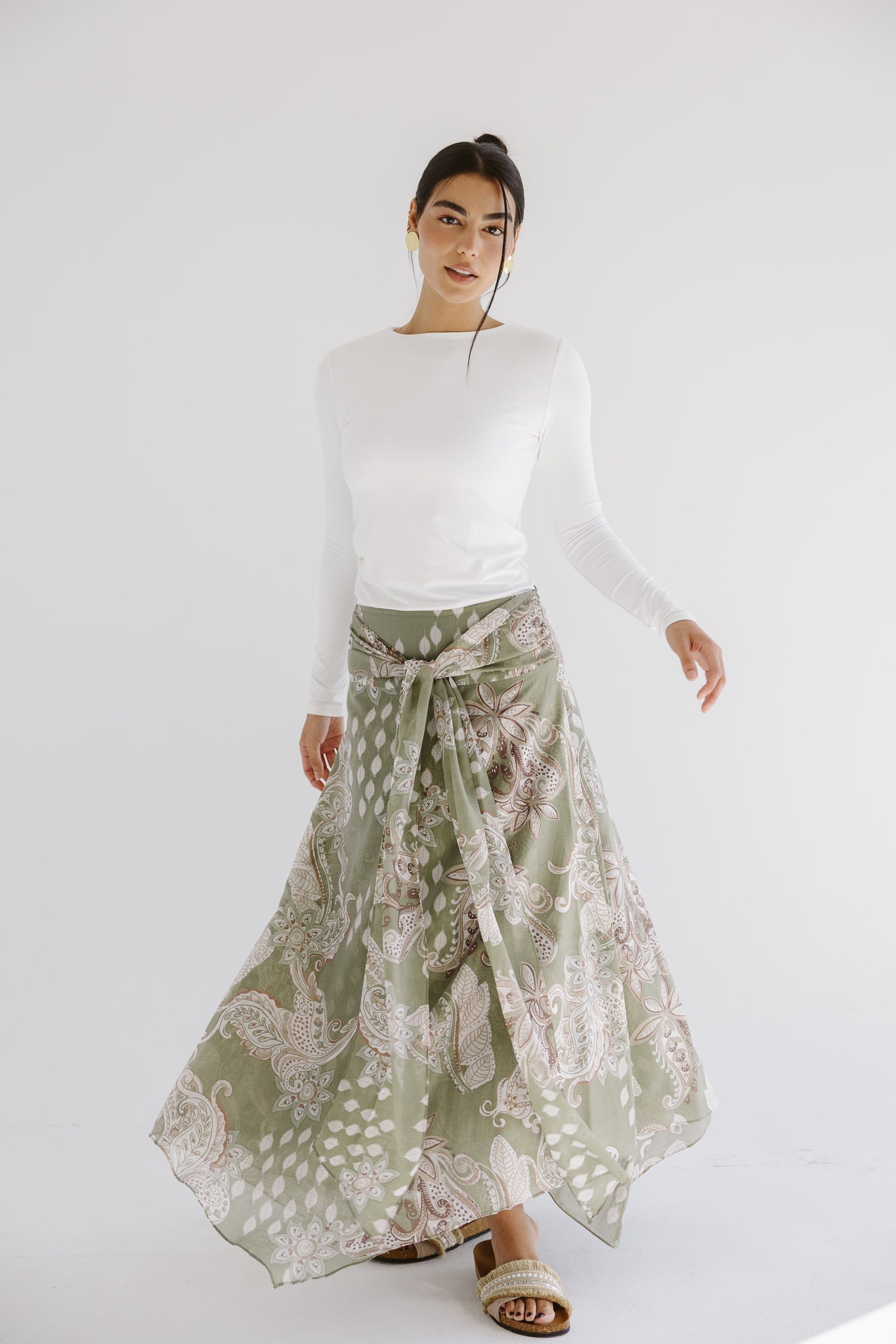 Boho Skirt Olive - AB ESSENTIALS