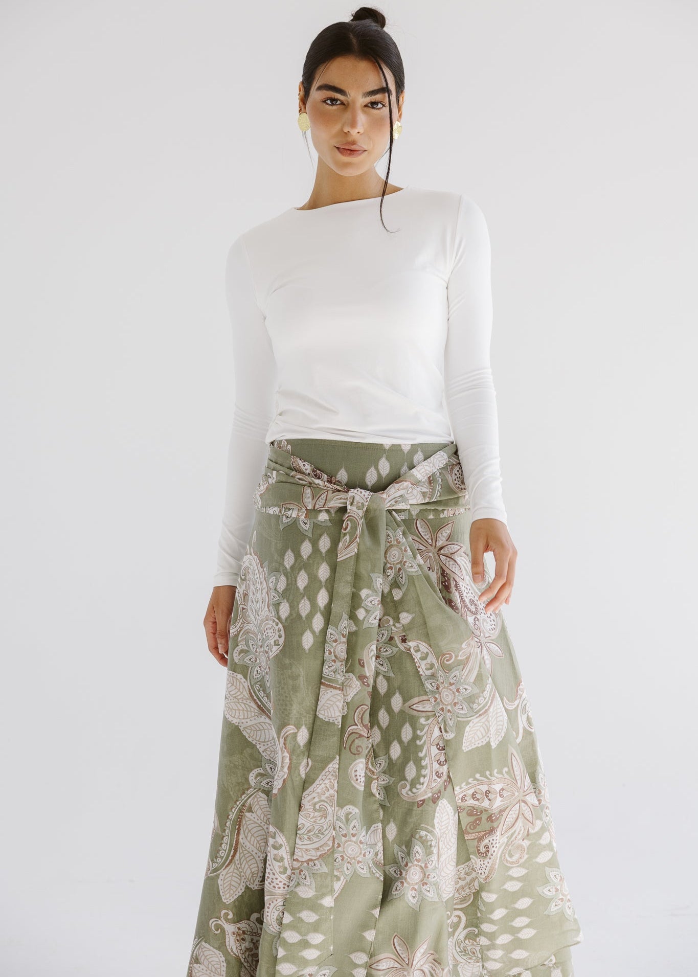 Boho Skirt Olive - AB ESSENTIALS
