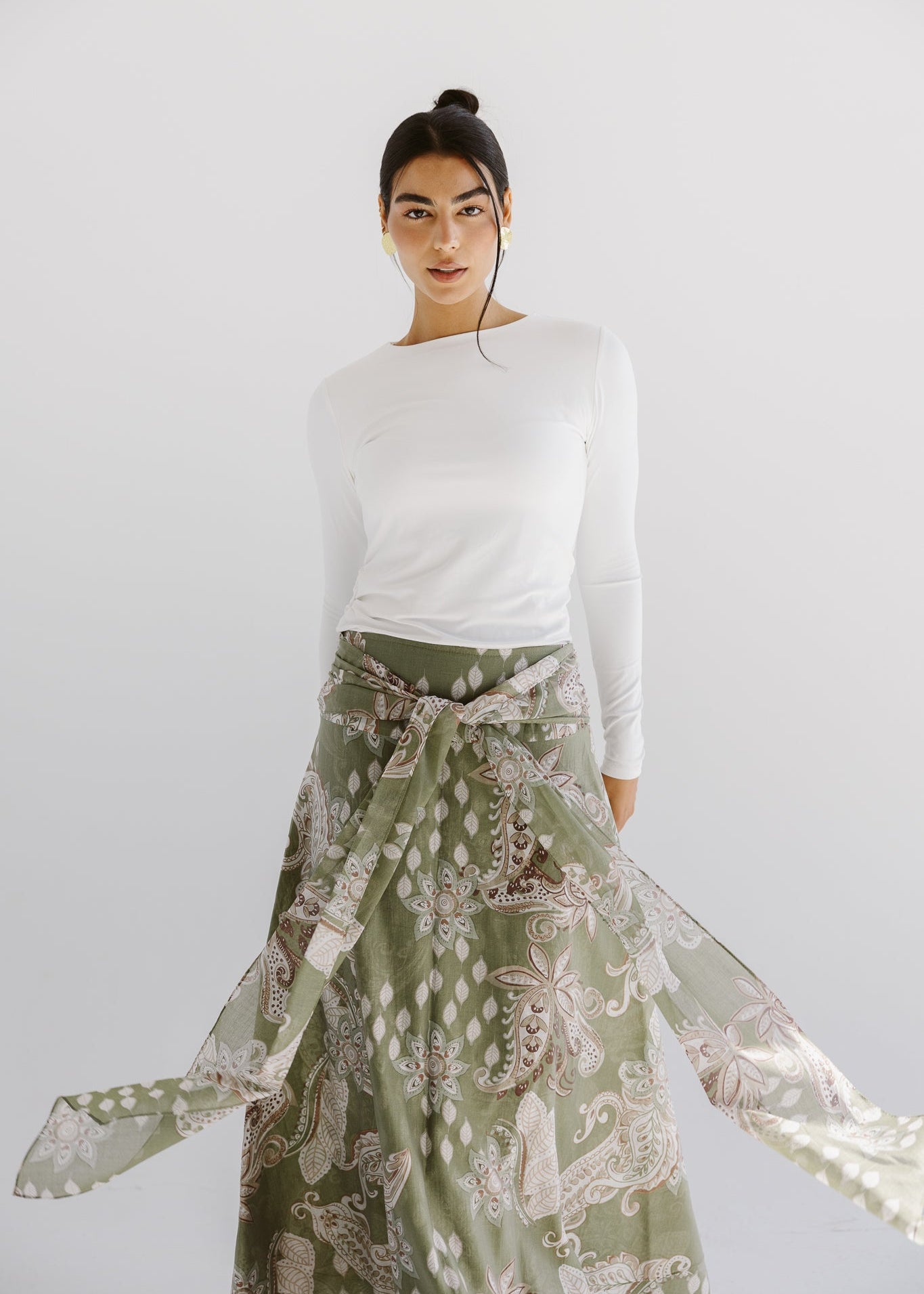 Boho Skirt Olive - AB ESSENTIALS
