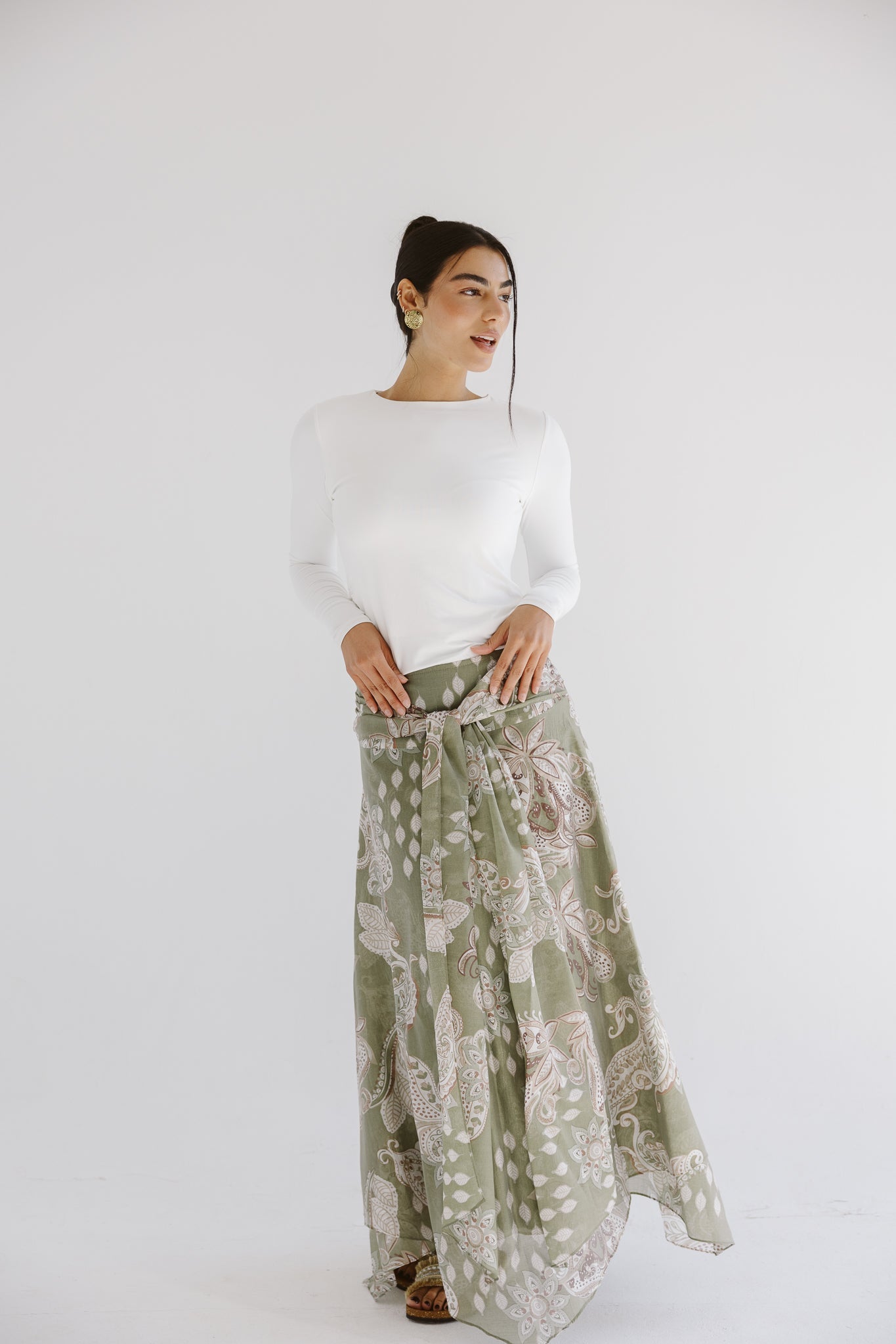 Boho Skirt Olive - AB ESSENTIALS