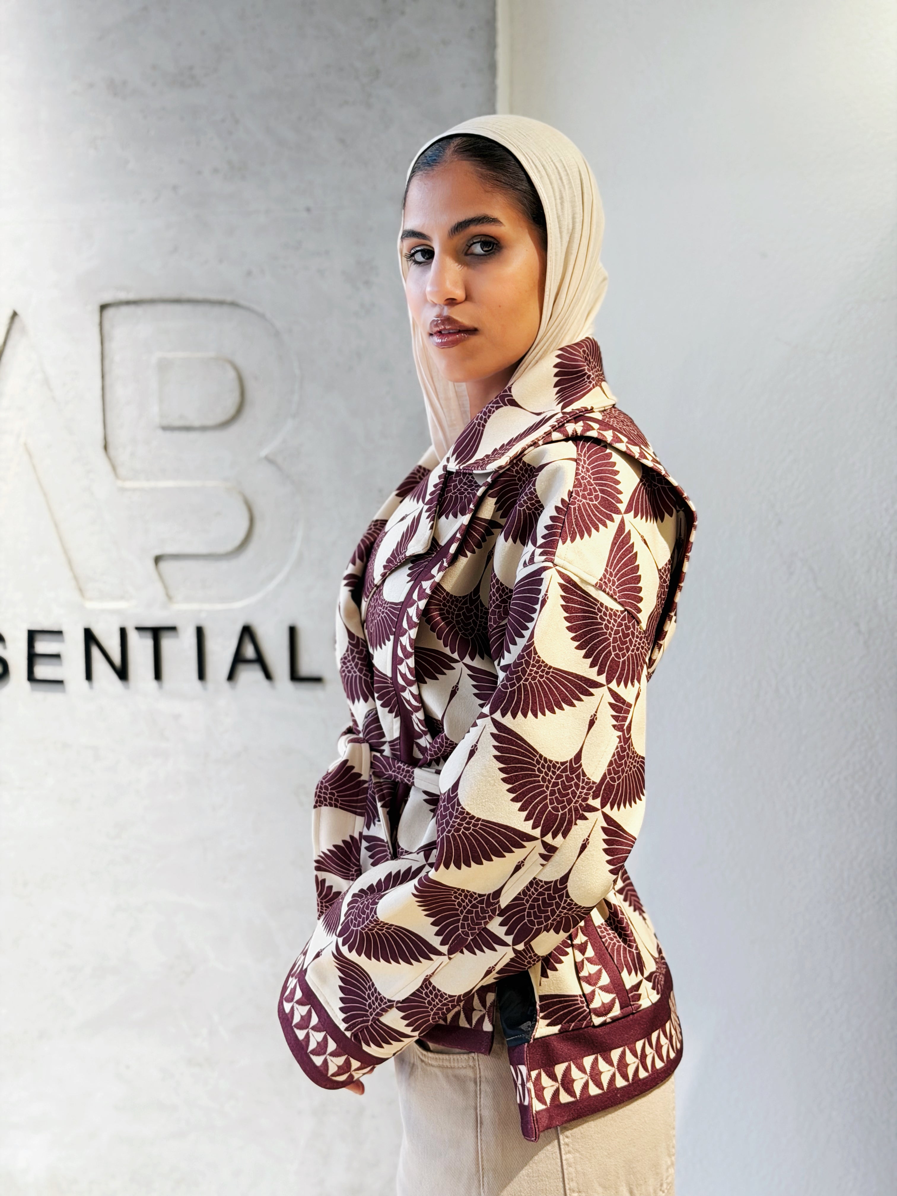 Burgundy Swan Jacket - AB ESSENTIALS