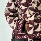 Burgundy Swan Jacket - AB ESSENTIALS