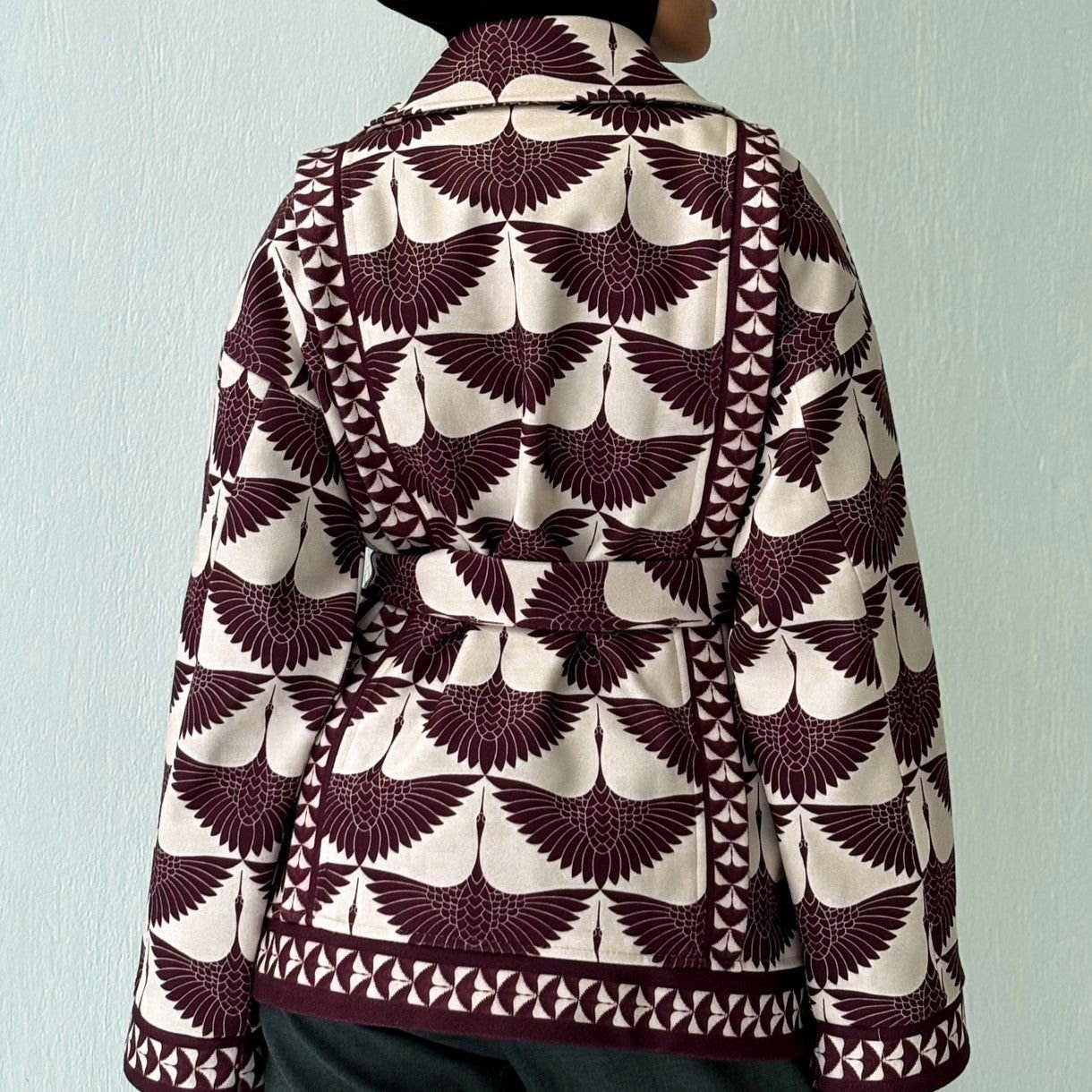 Burgundy Swan Jacket - AB ESSENTIALS