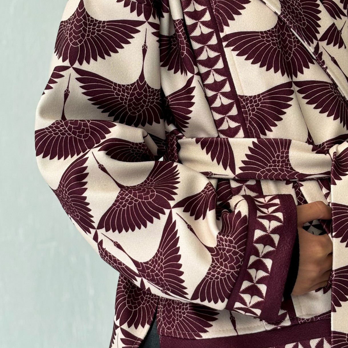 Burgundy Swan Jacket - AB ESSENTIALS